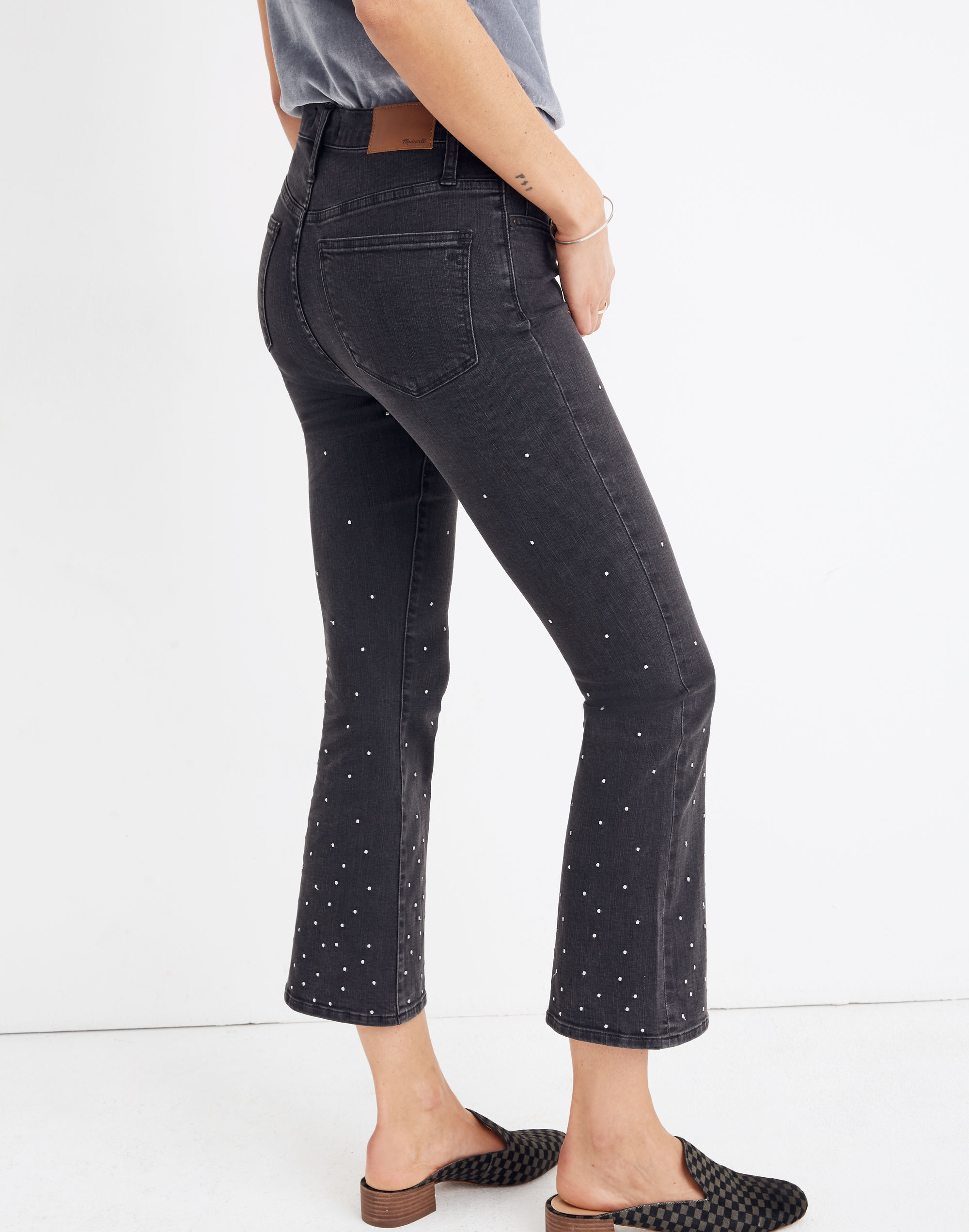 Tall Cali Demi-Boot Jeans: Scattered Metallic Dots Edition