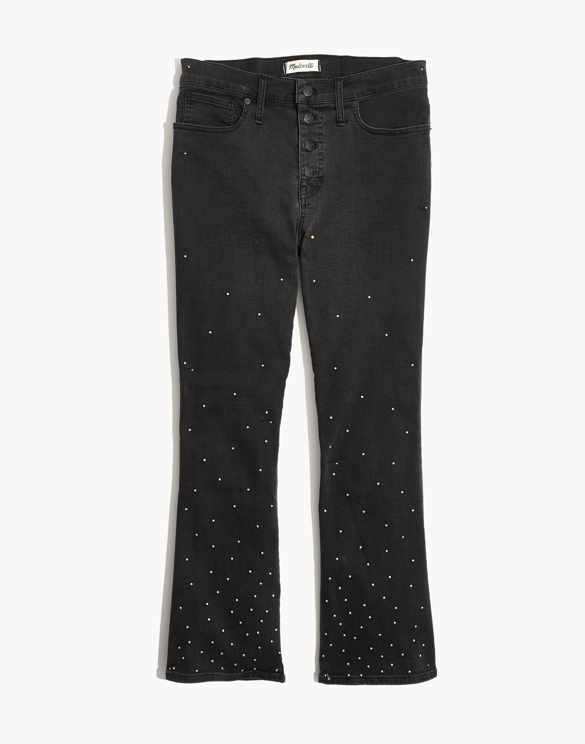 Petite Cali Demi-Boot Jeans: Scattered Metallic Dots Edition