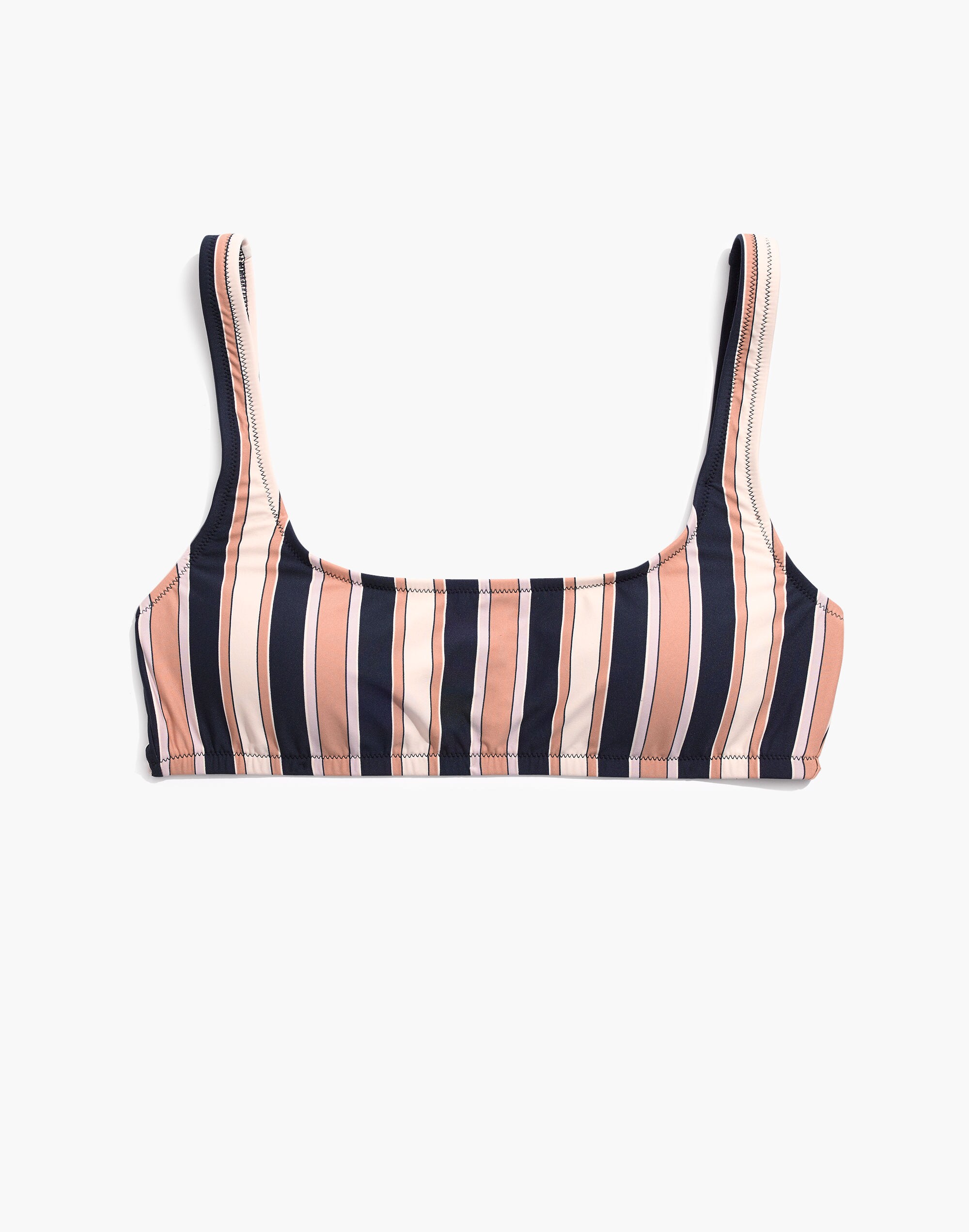 Madewell Sport Bikini Top in Academy Stripe