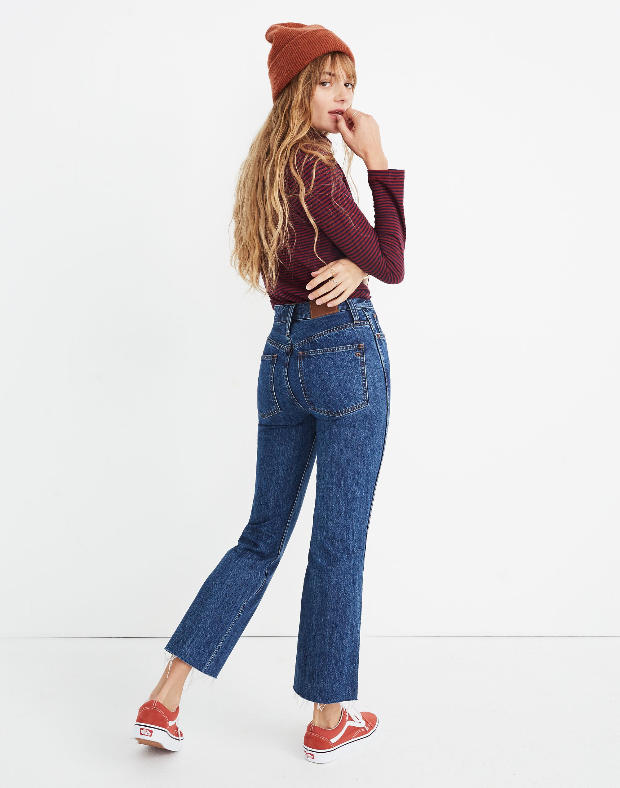 Rigid Demi-Boot Crop Jeans in MacGill Wash