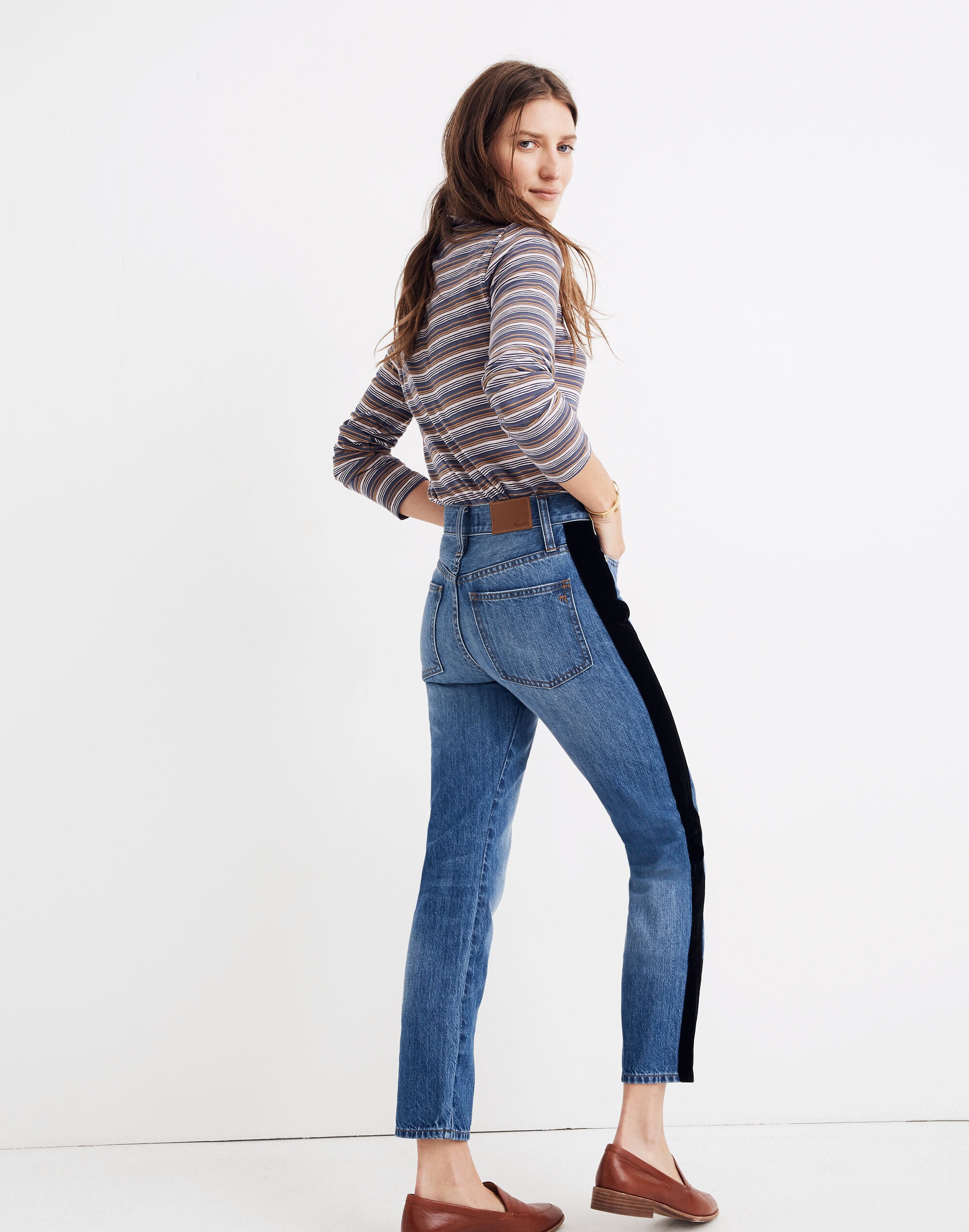 The Perfect Vintage Jean: Velvet Tux Stripe Edition