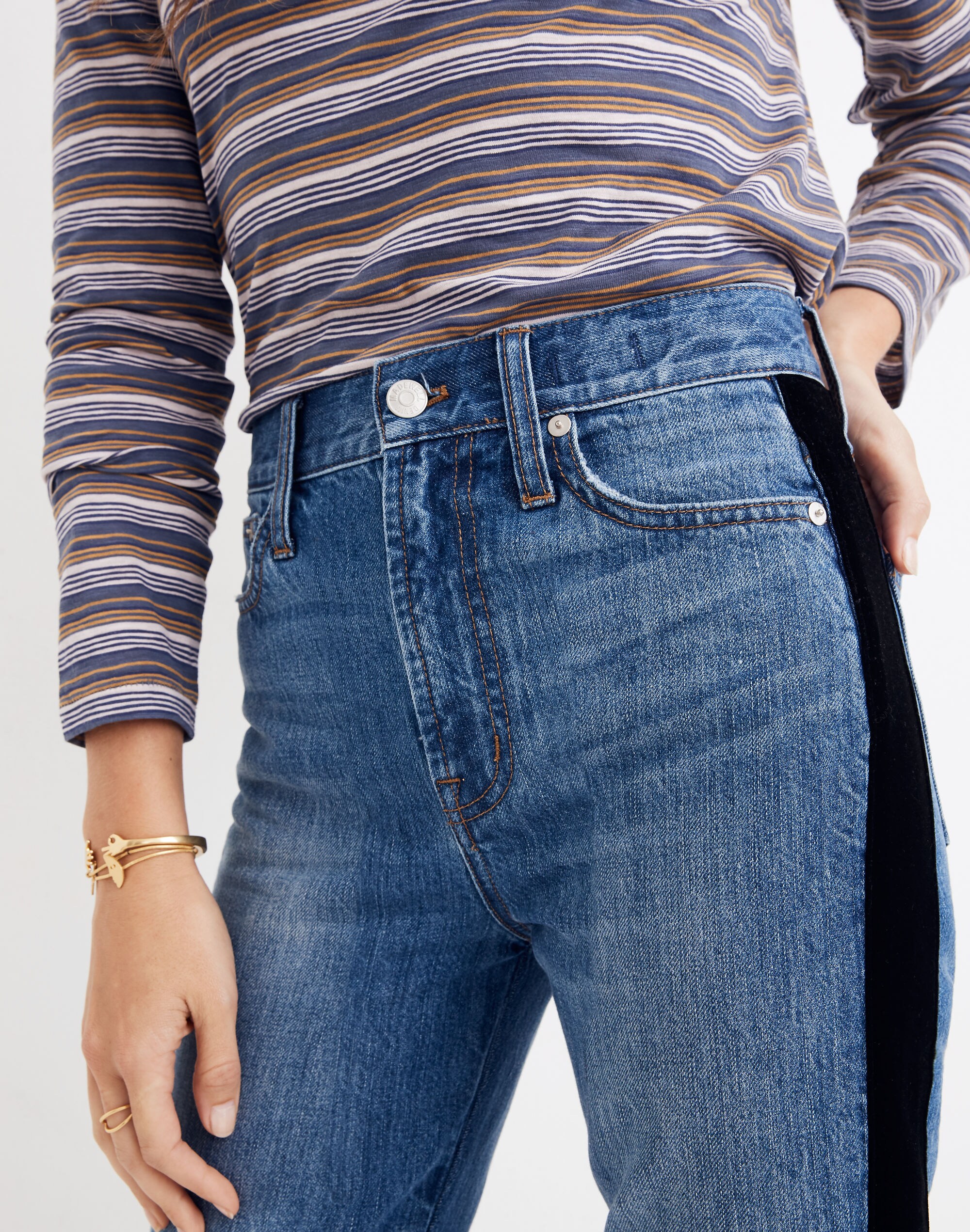 The Perfect Vintage Jean: Velvet Tux Stripe Edition