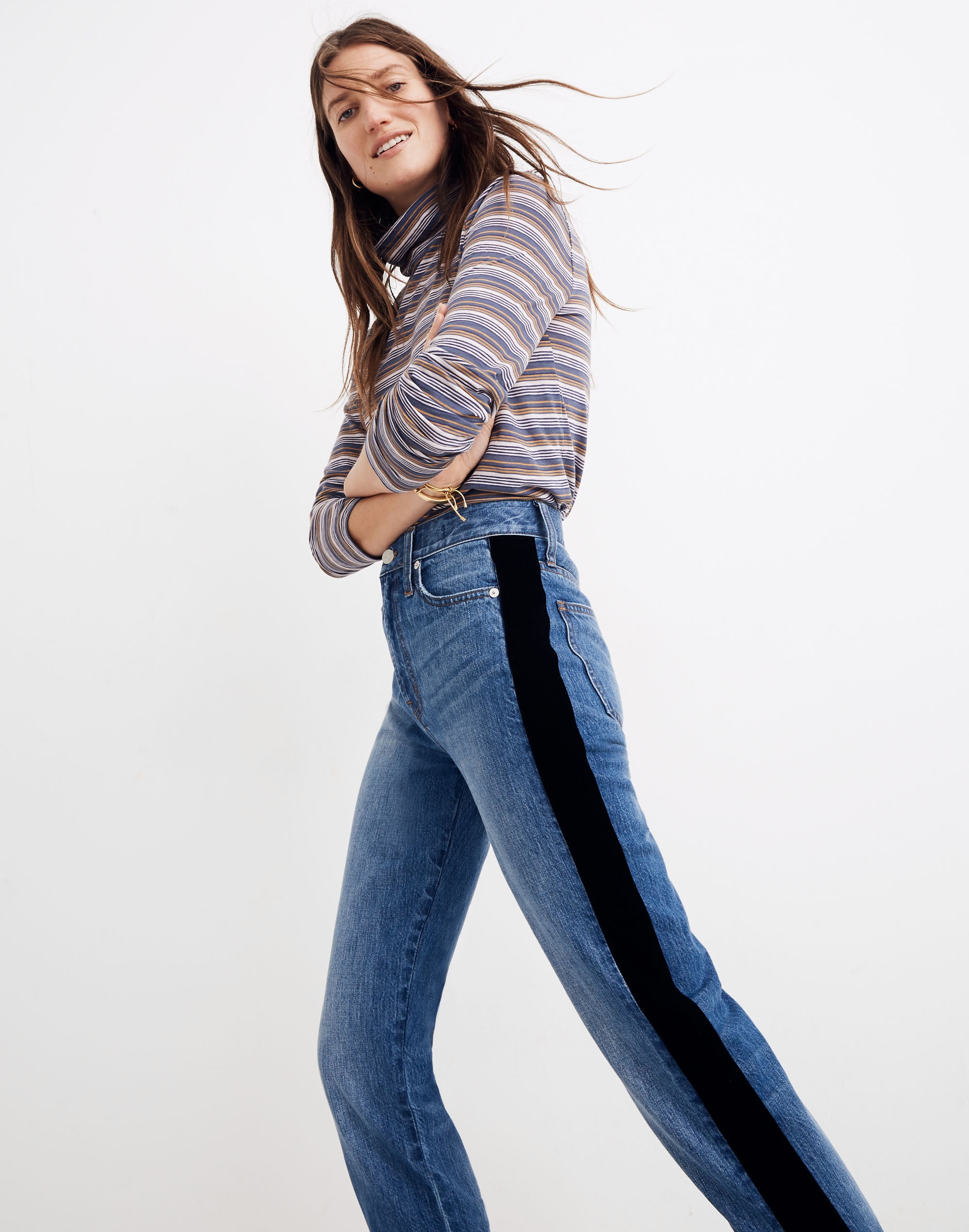 The Perfect Vintage Jean: Velvet Tux Stripe Edition