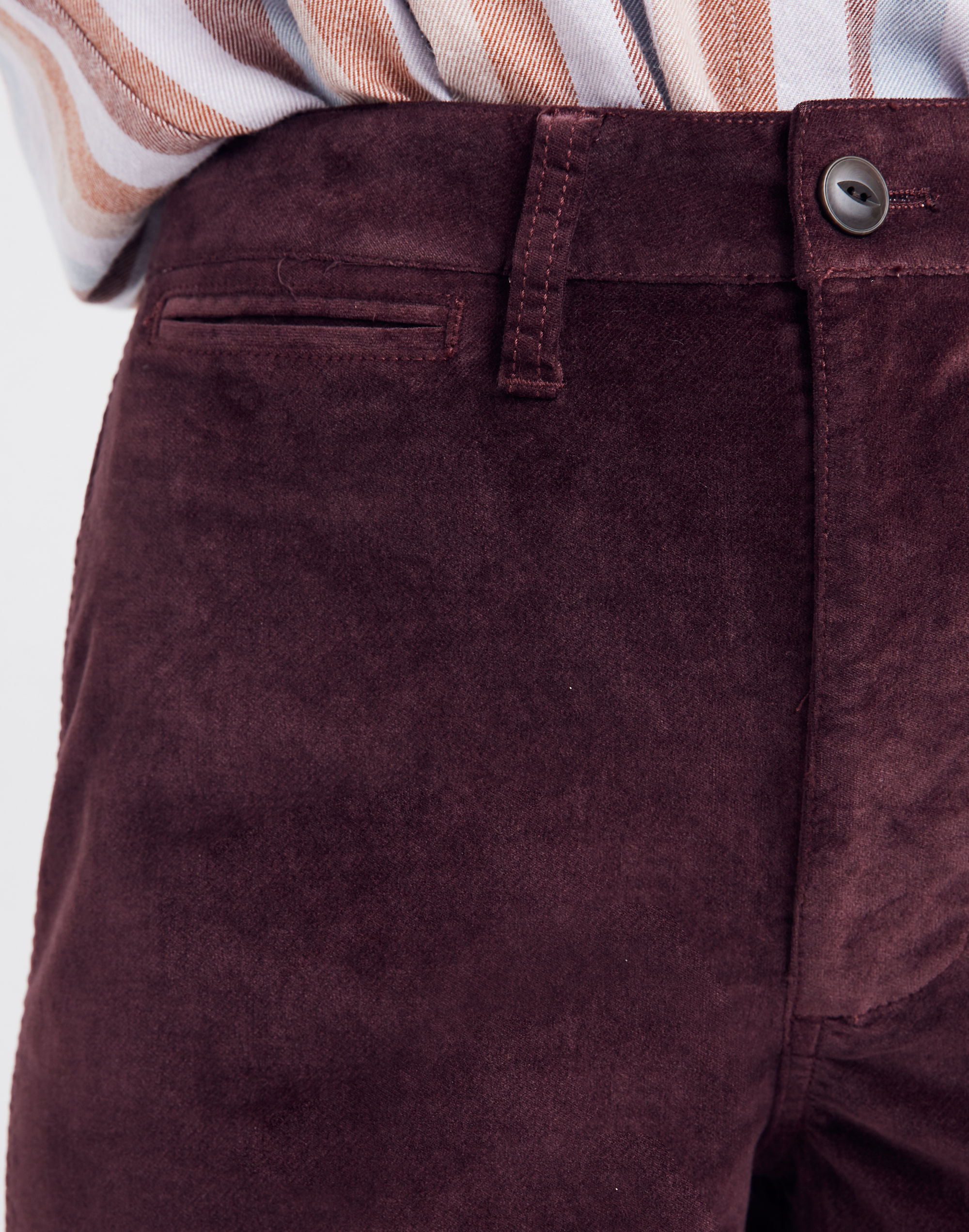 Emmett Wide-Leg Crop Pants in Velveteen