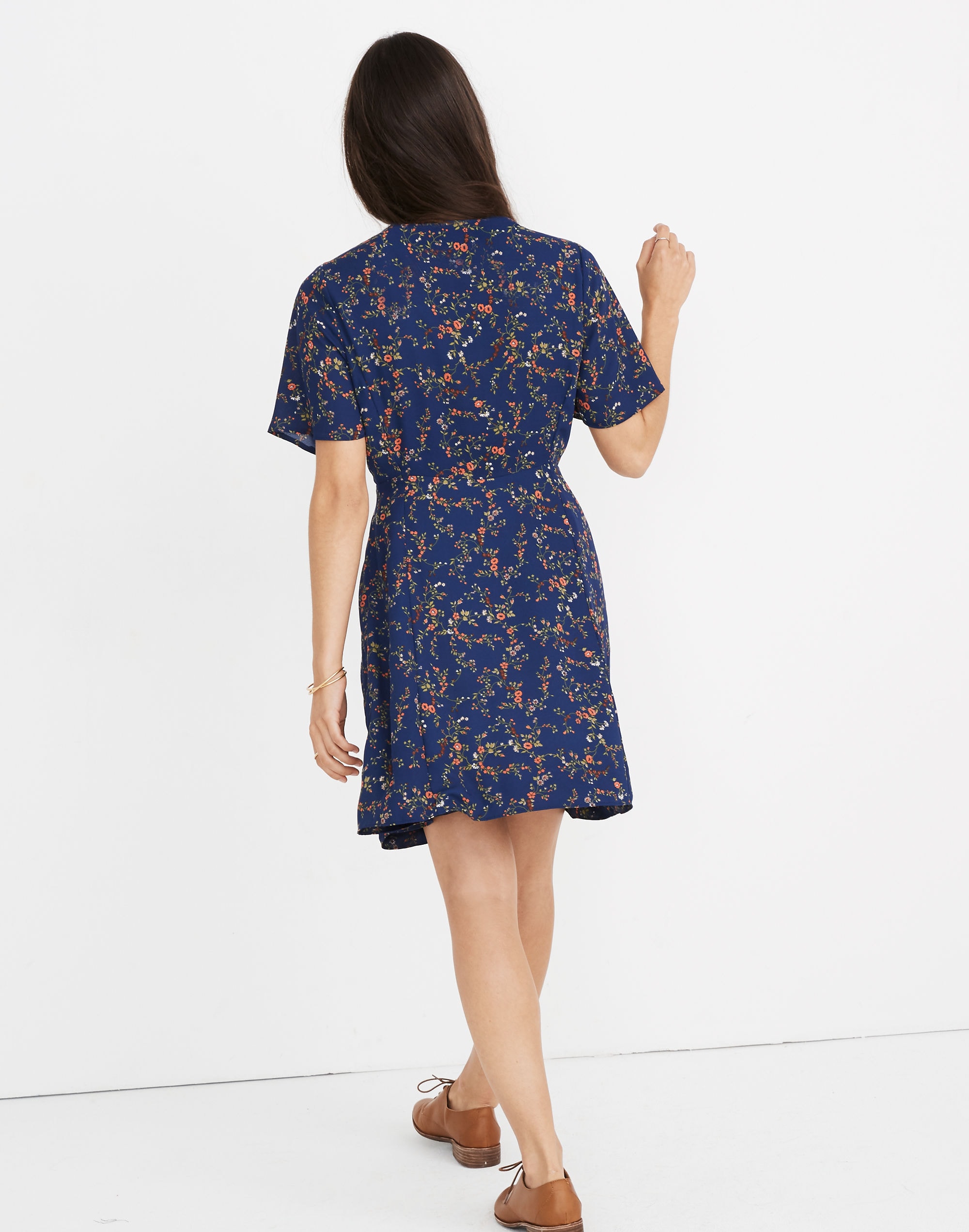 Amaranth Wrap Dress in Moonless Floral