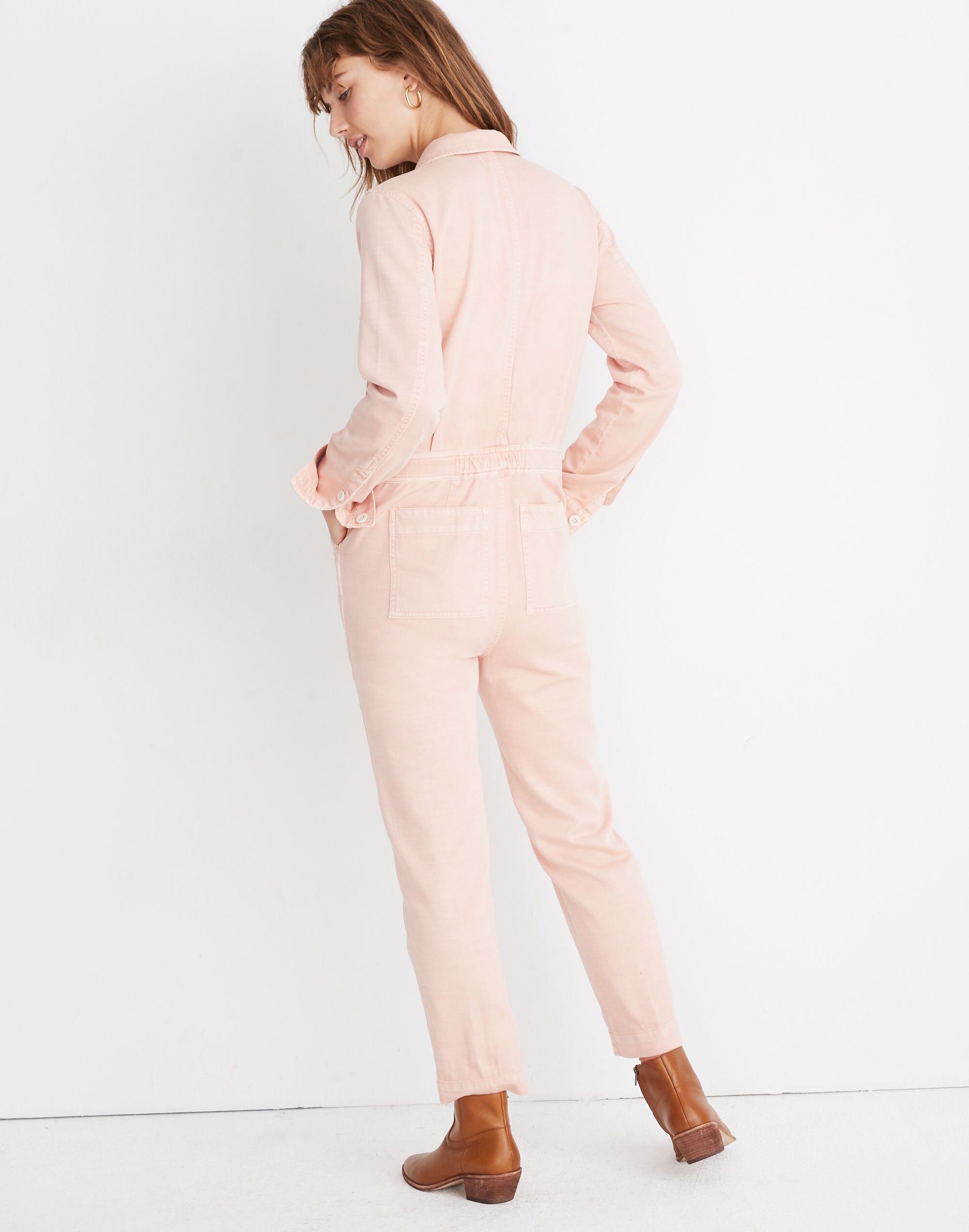 Zip-Front Coverall Jumpsuit