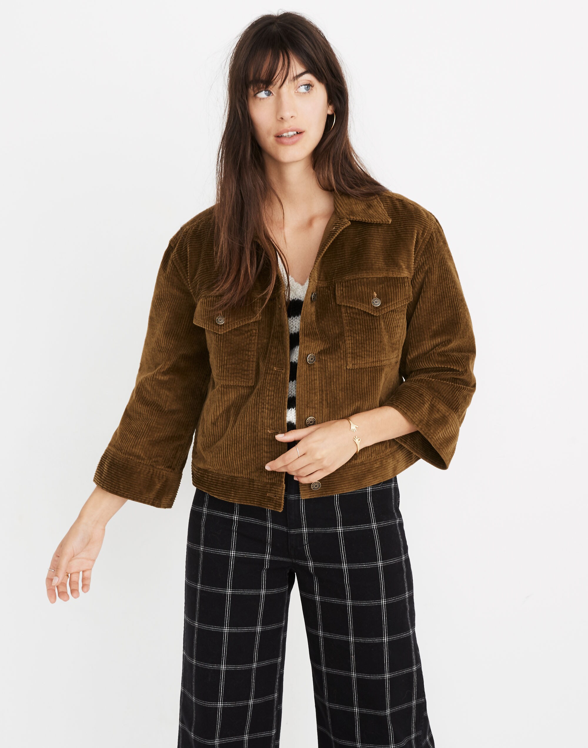 Corduroy Wide-Sleeve Jacket