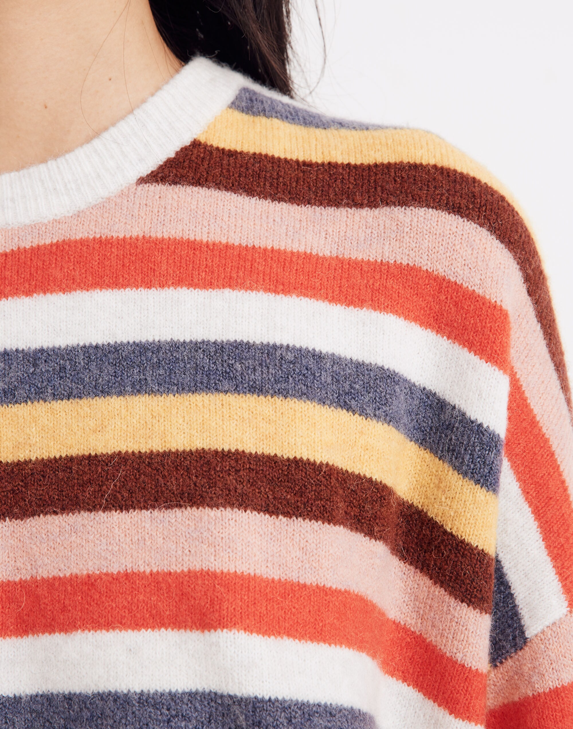 Cardiff Striped Crewneck Sweater in Coziest Yarn