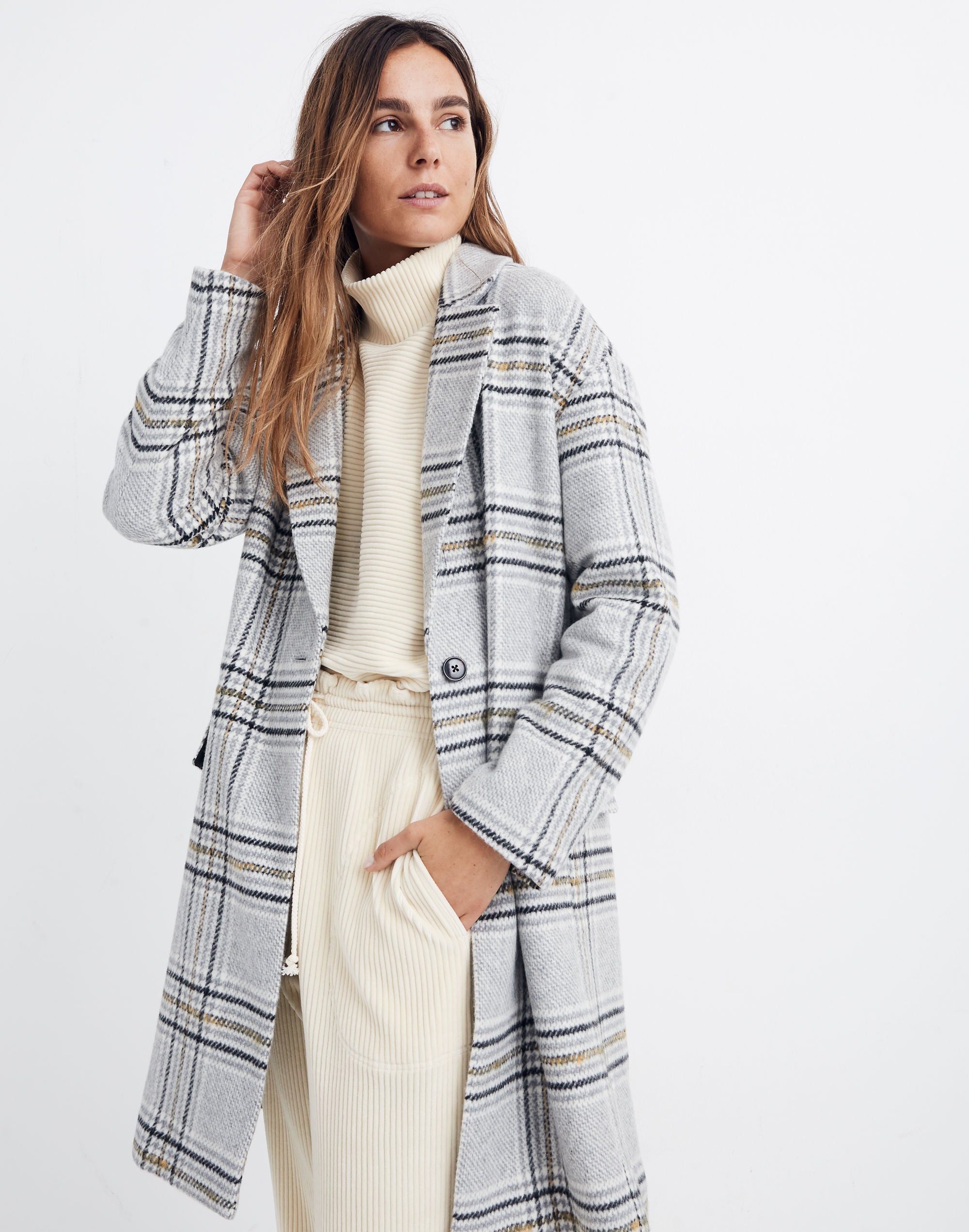 plaid bryant coat