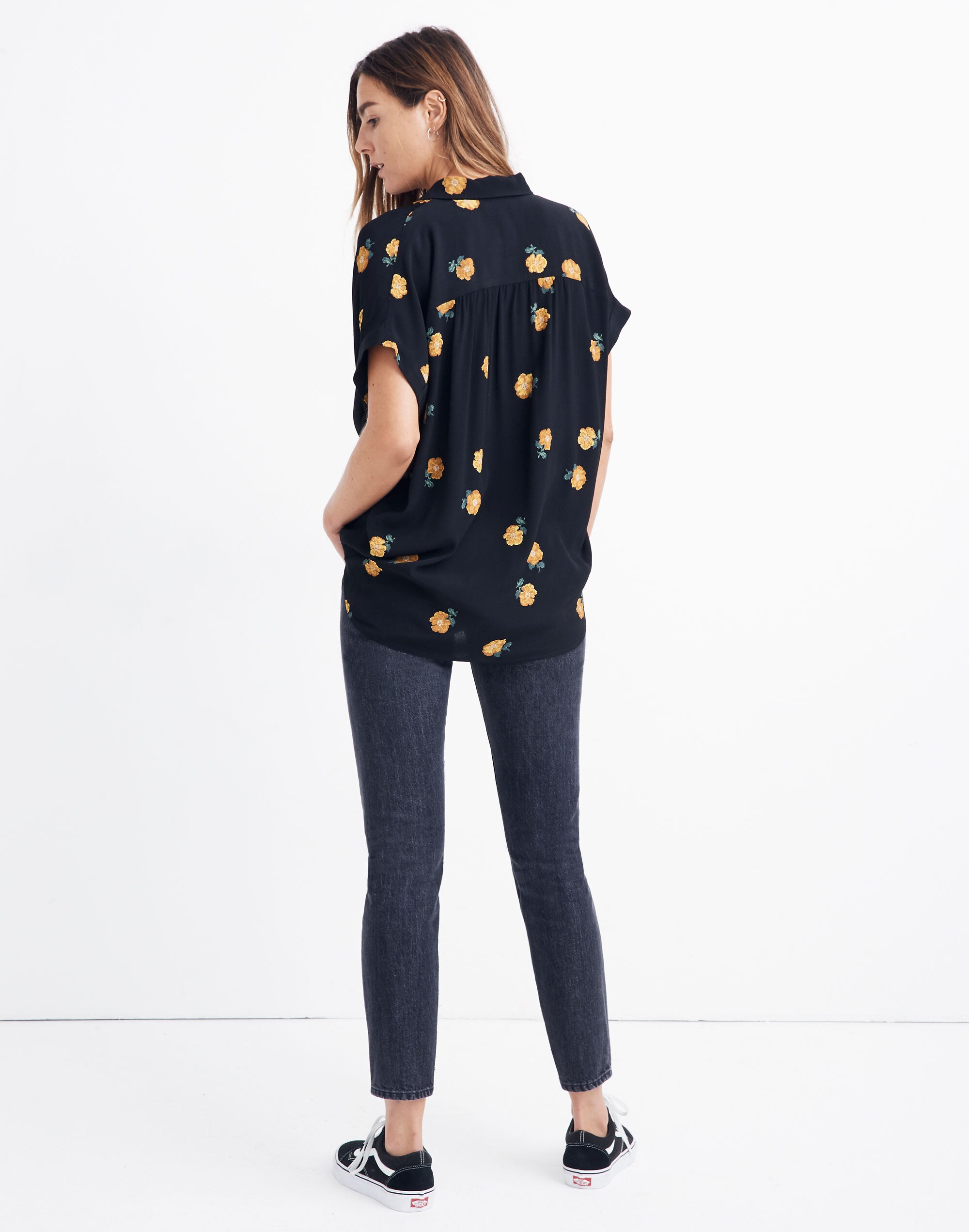 Drapey Central Shirt in Floating Florets