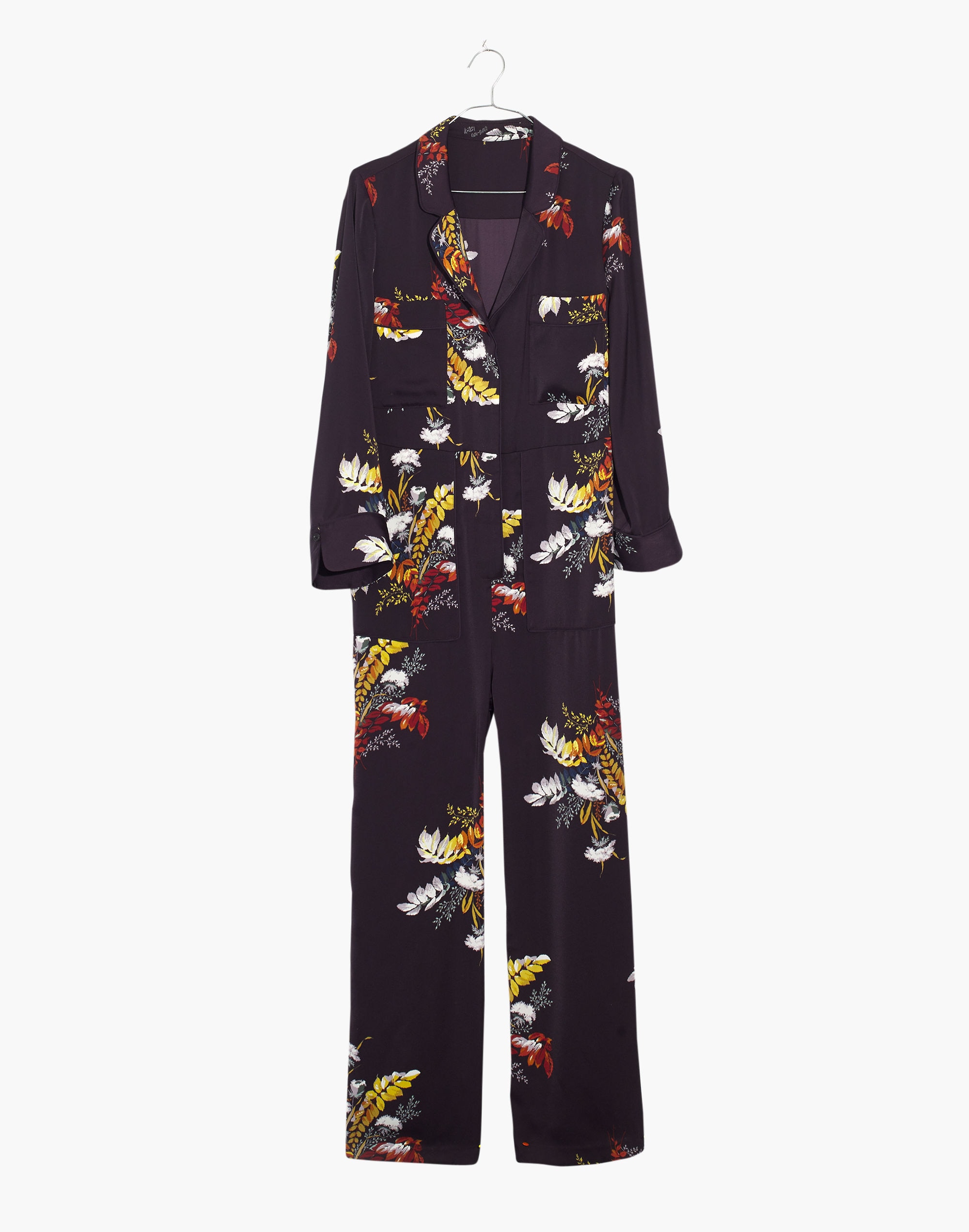 Satin Pajama Jumpsuit in Blooming Oasis