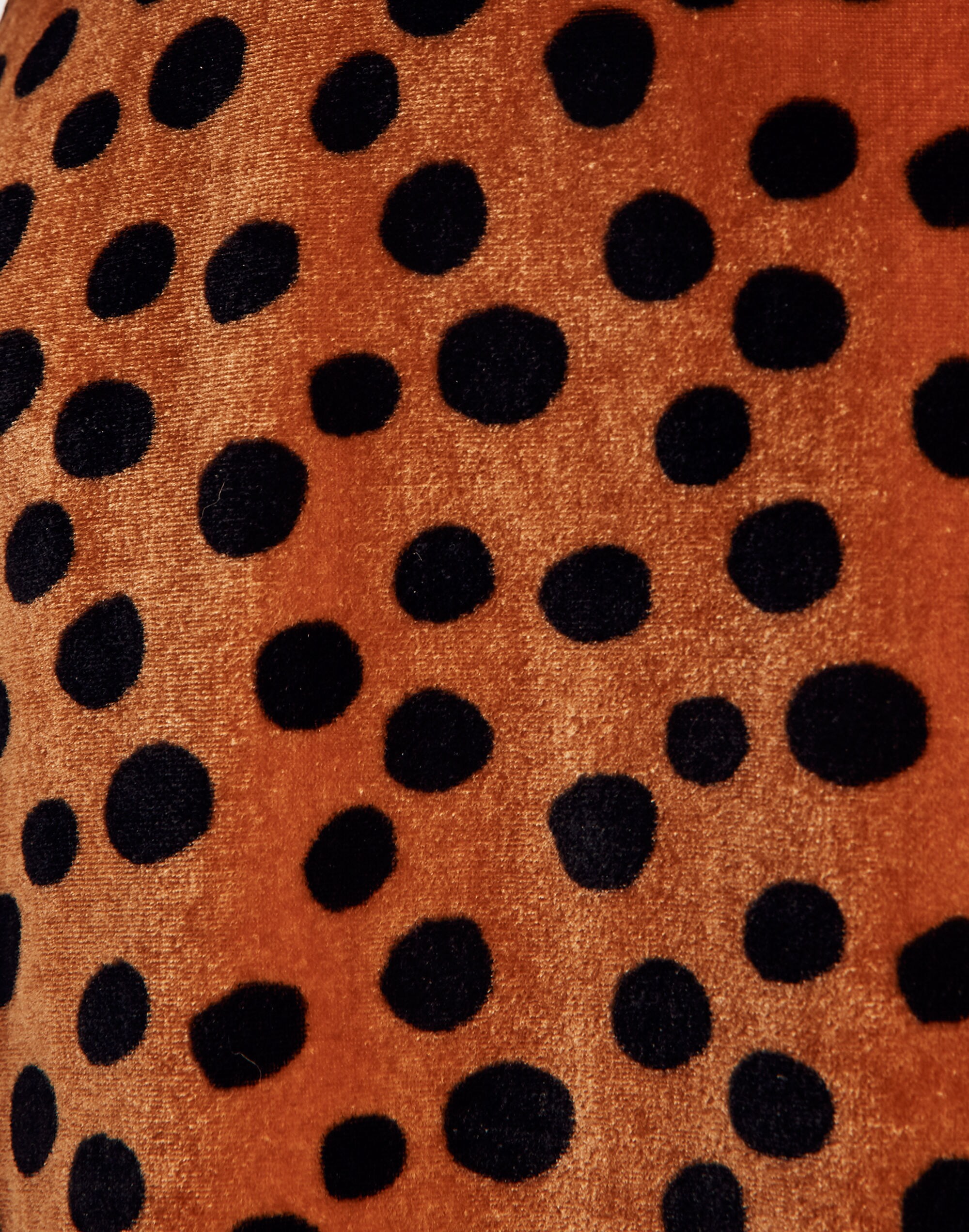 Velvet Circle Mini Skirt in Leopard Dot