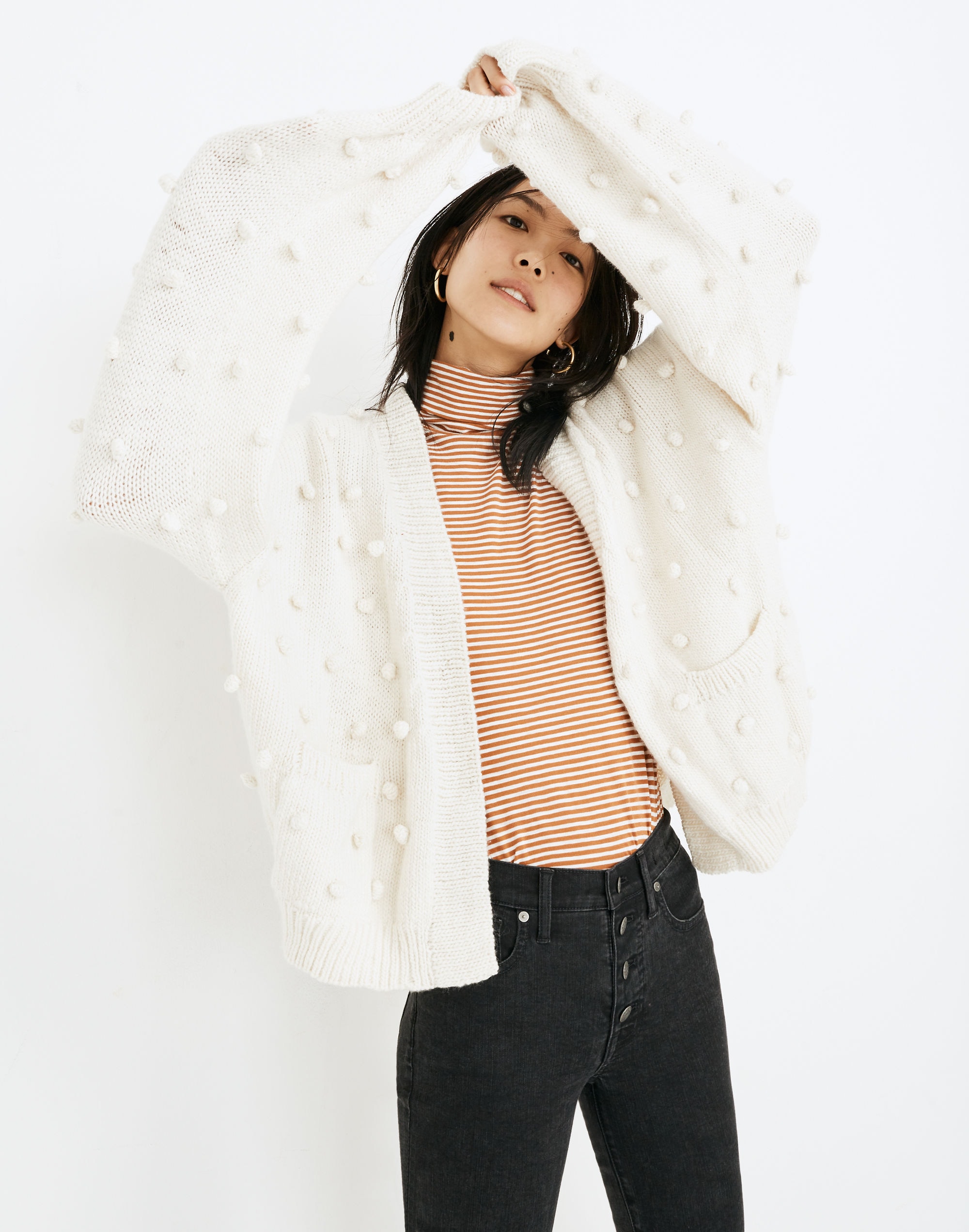 Madewell x Manos del Uruguay&trade; Bobble Cardigan Sweater