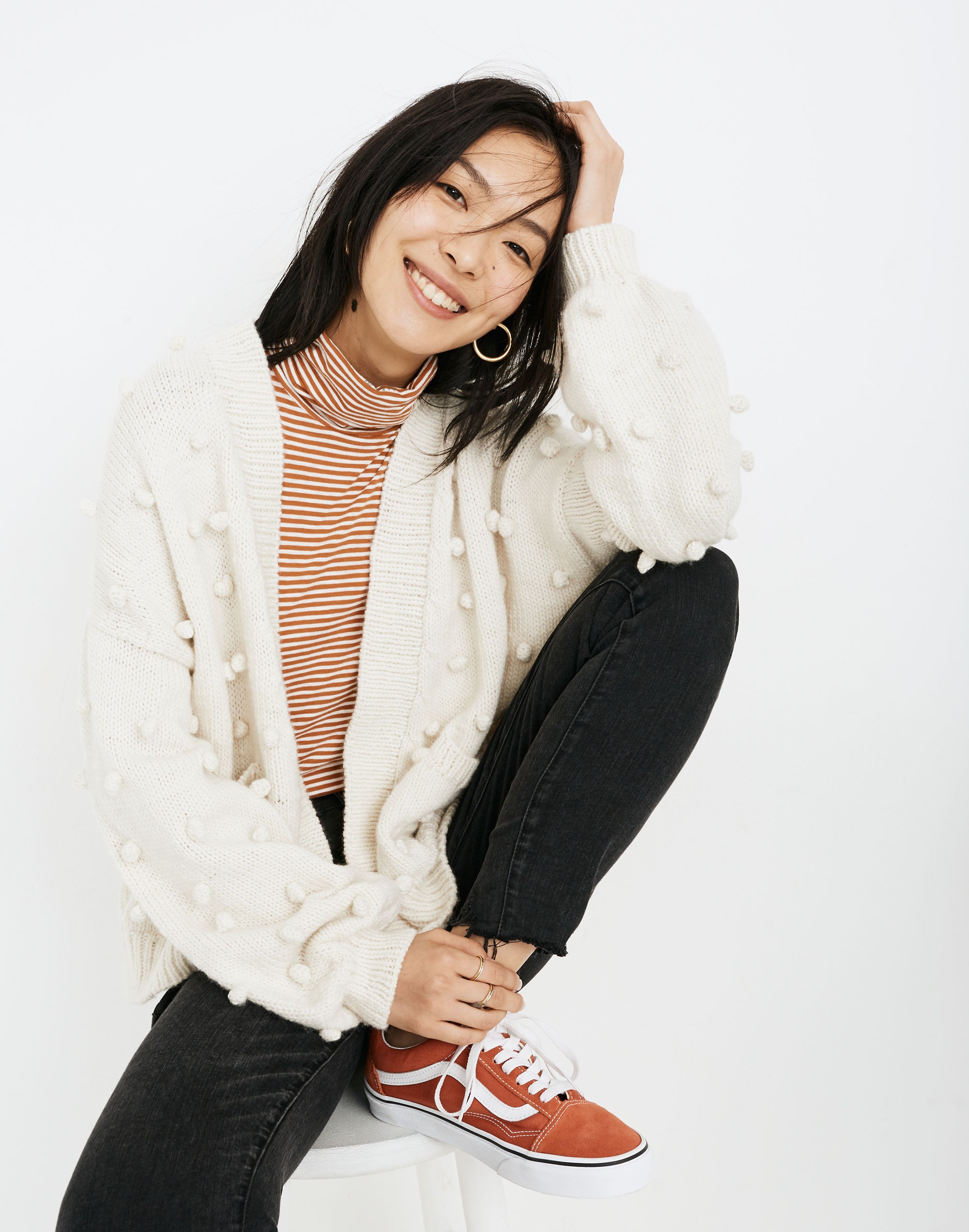 Madewell x Manos del Uruguay&trade; Bobble Cardigan Sweater