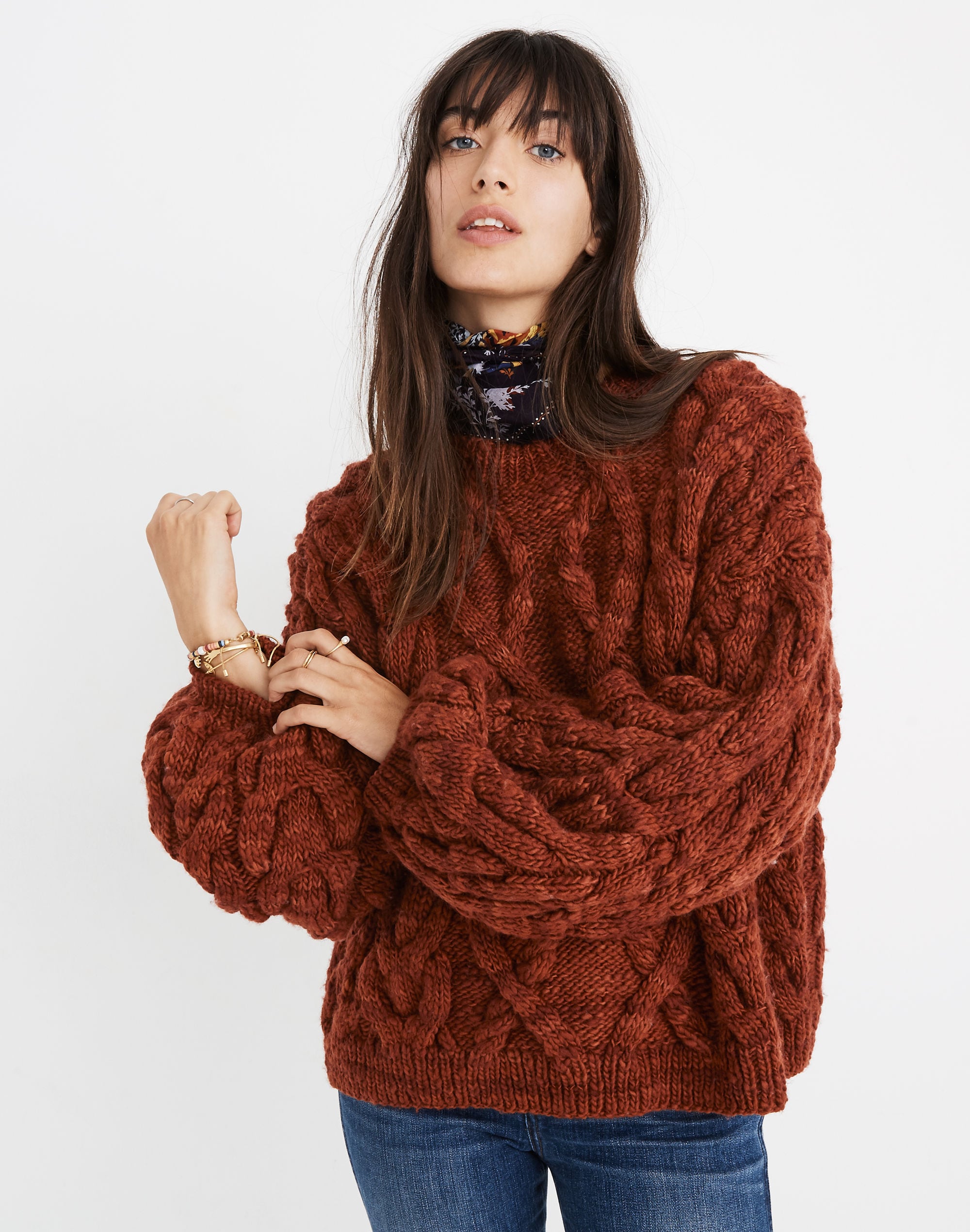 Madewell x Manos del Uruguay&trade; Cableknit Pullover