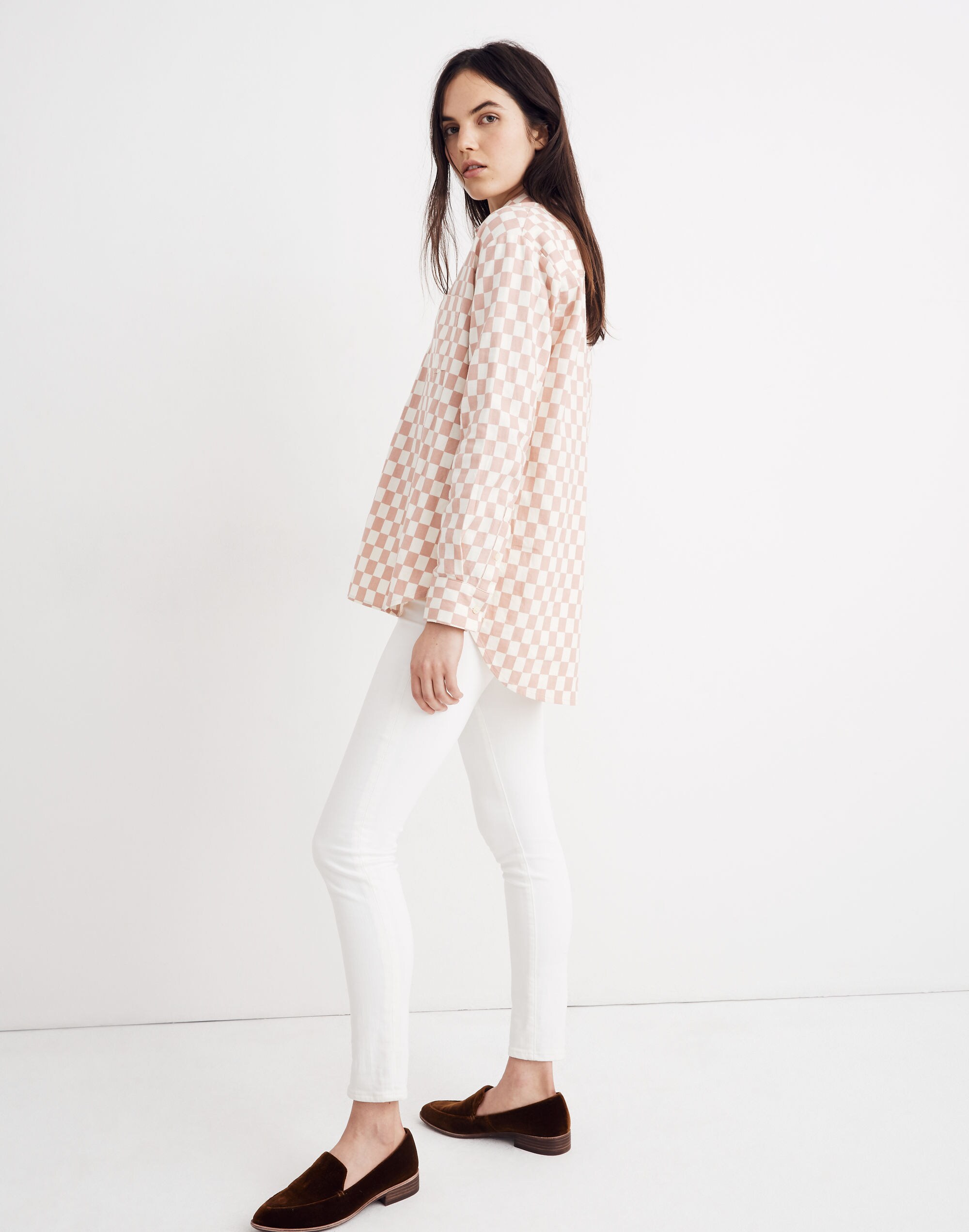 Flannel Oversized Ex-Boyfriend Shirt in Checkerboard