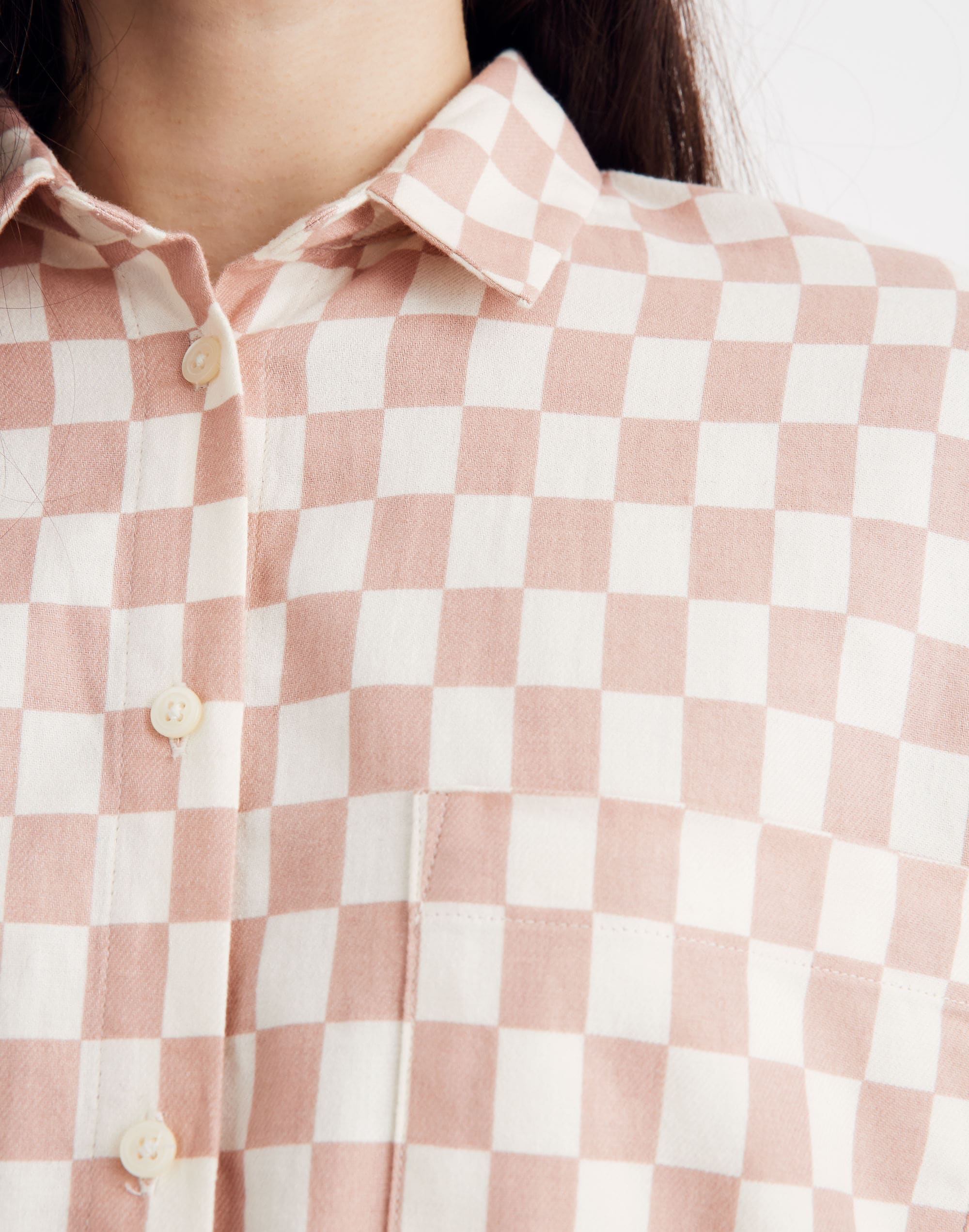 Flannel Oversized Ex-Boyfriend Shirt in Checkerboard