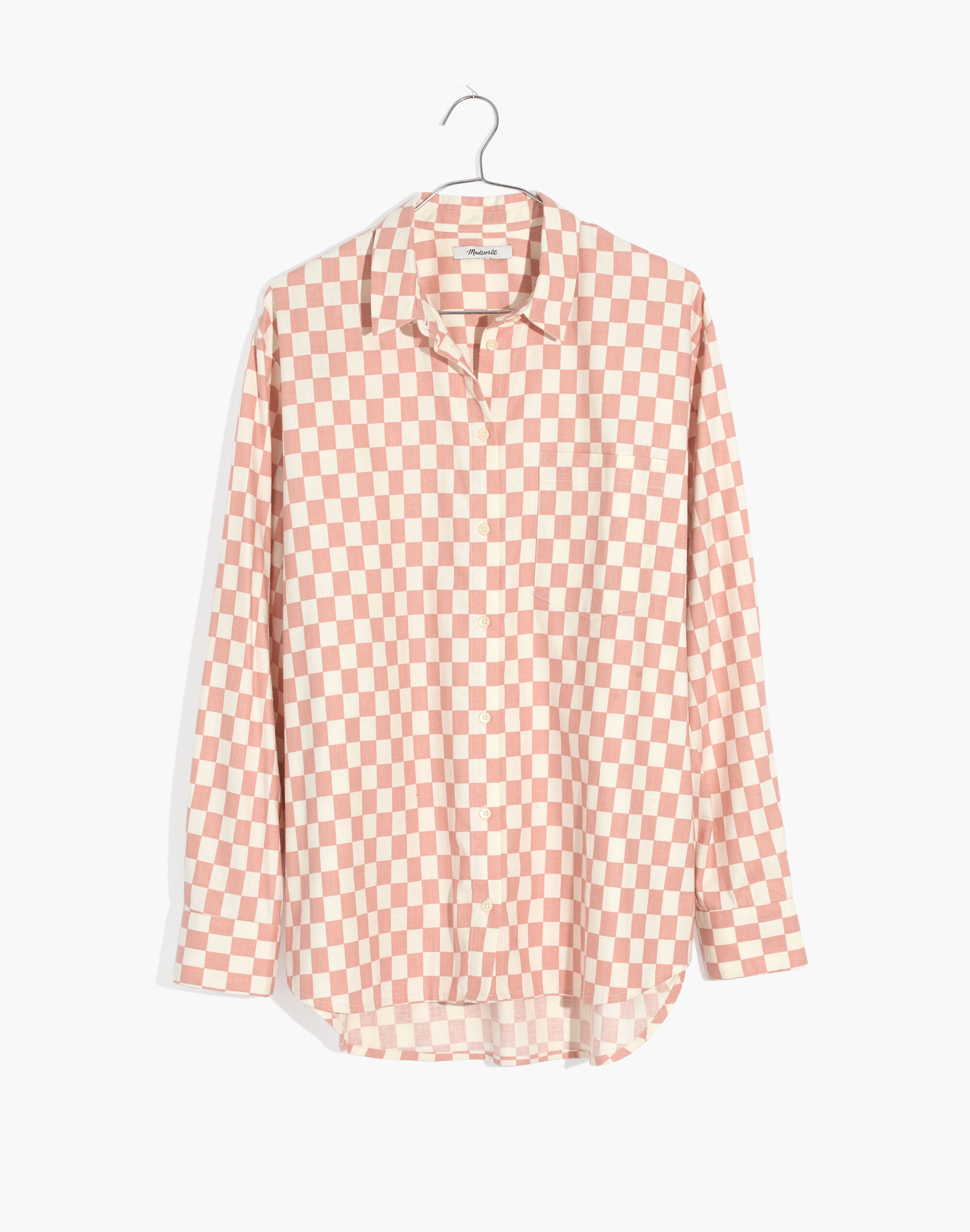 Flannel Oversized Ex-Boyfriend Shirt in Checkerboard