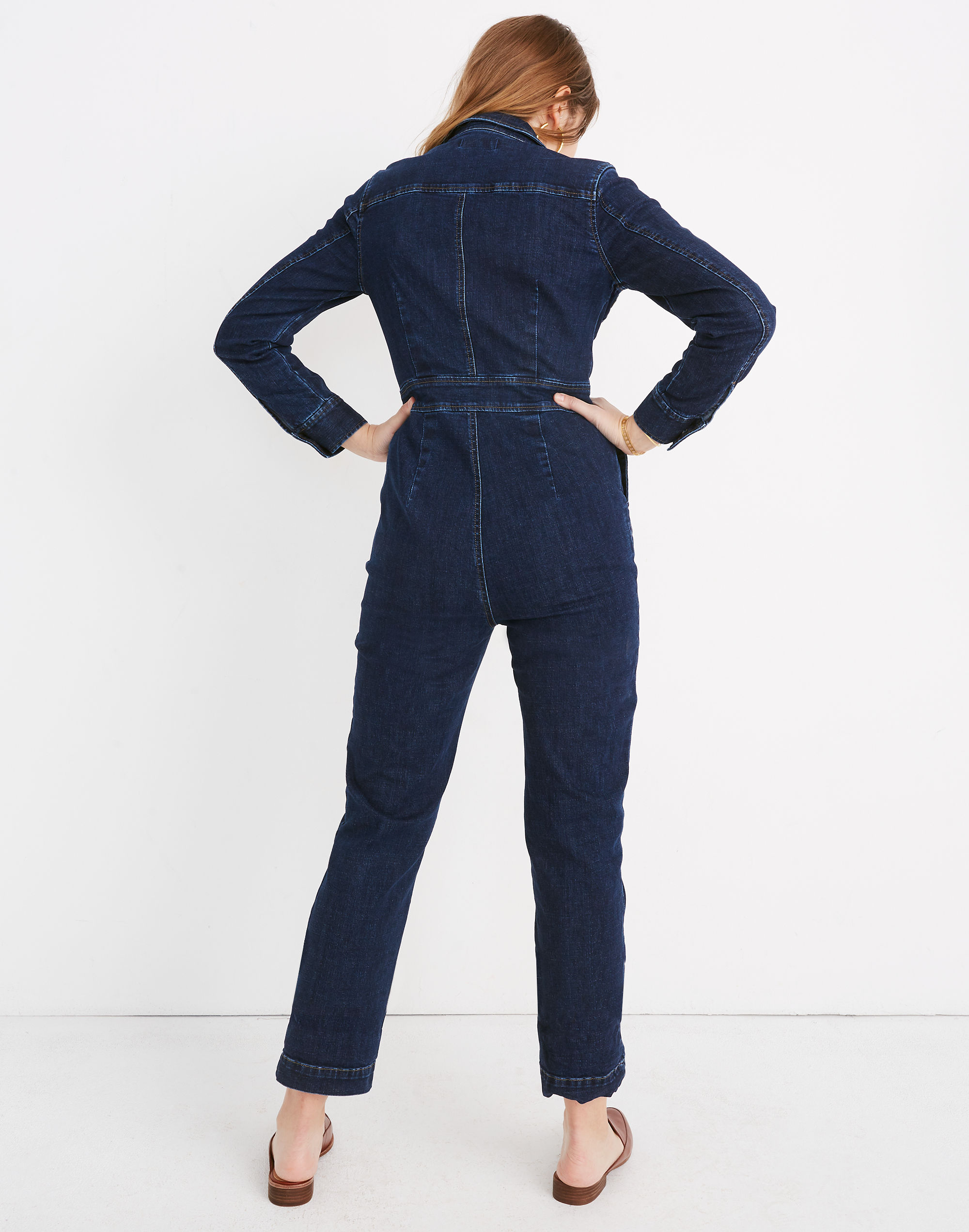 Denim Slim Coverall Jumpsuit
