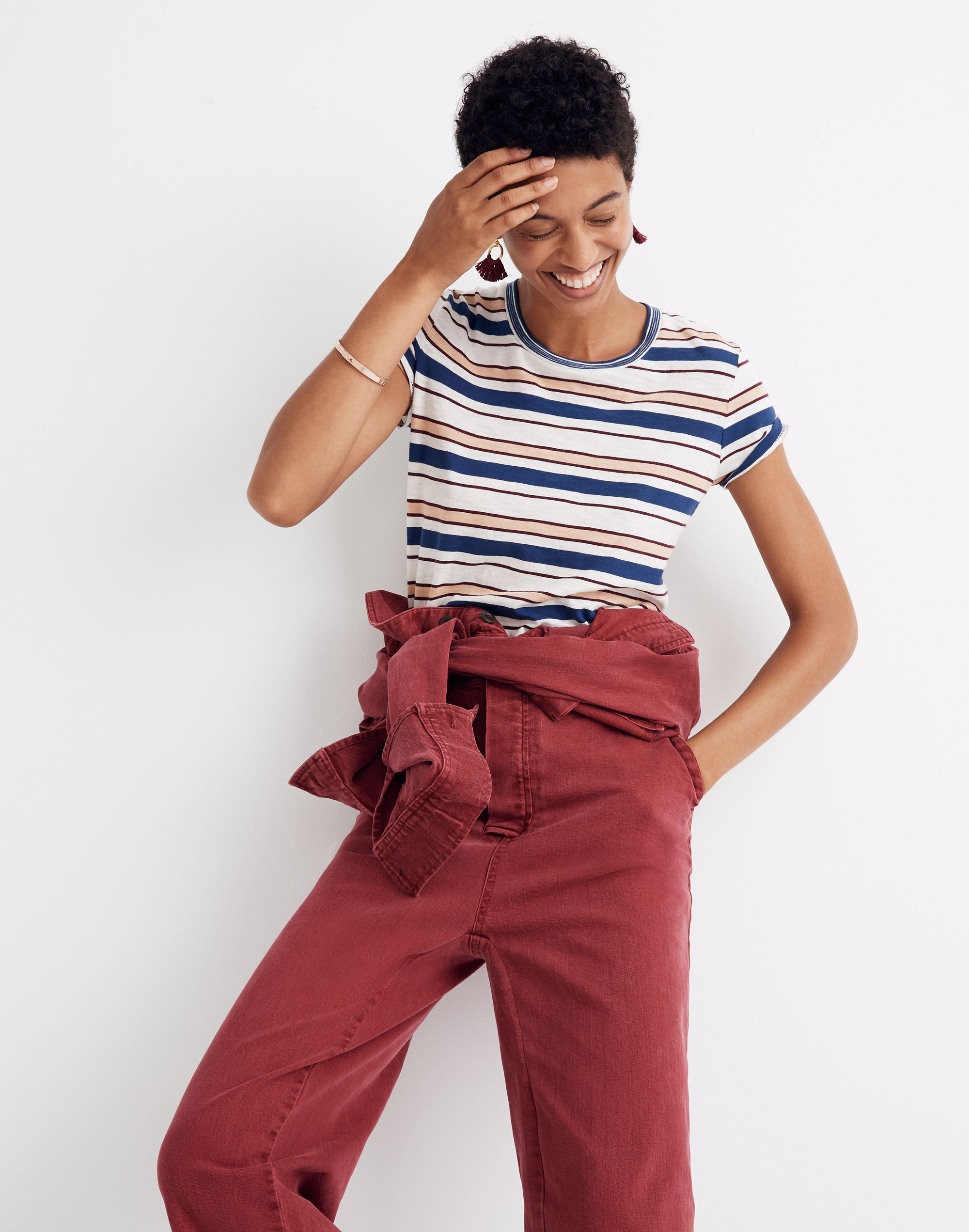 Garment-Dyed Denim Slim Coverall Jumpsuit