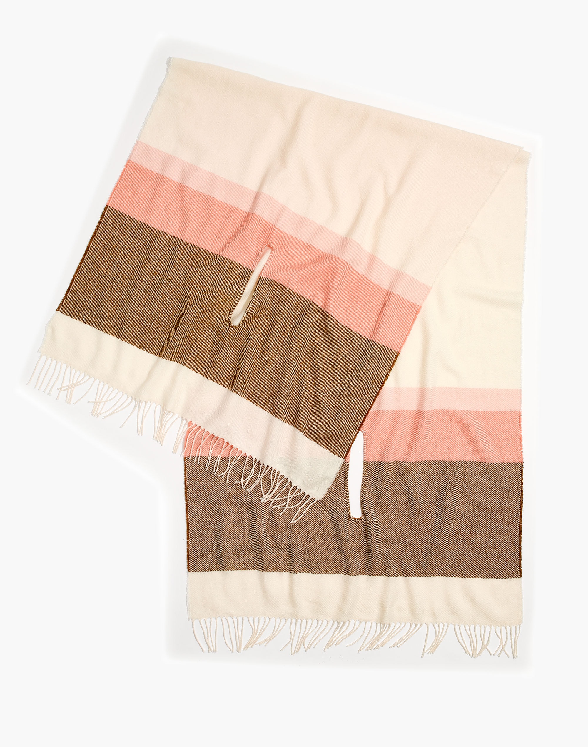 Placed Stripe Cape Scarf