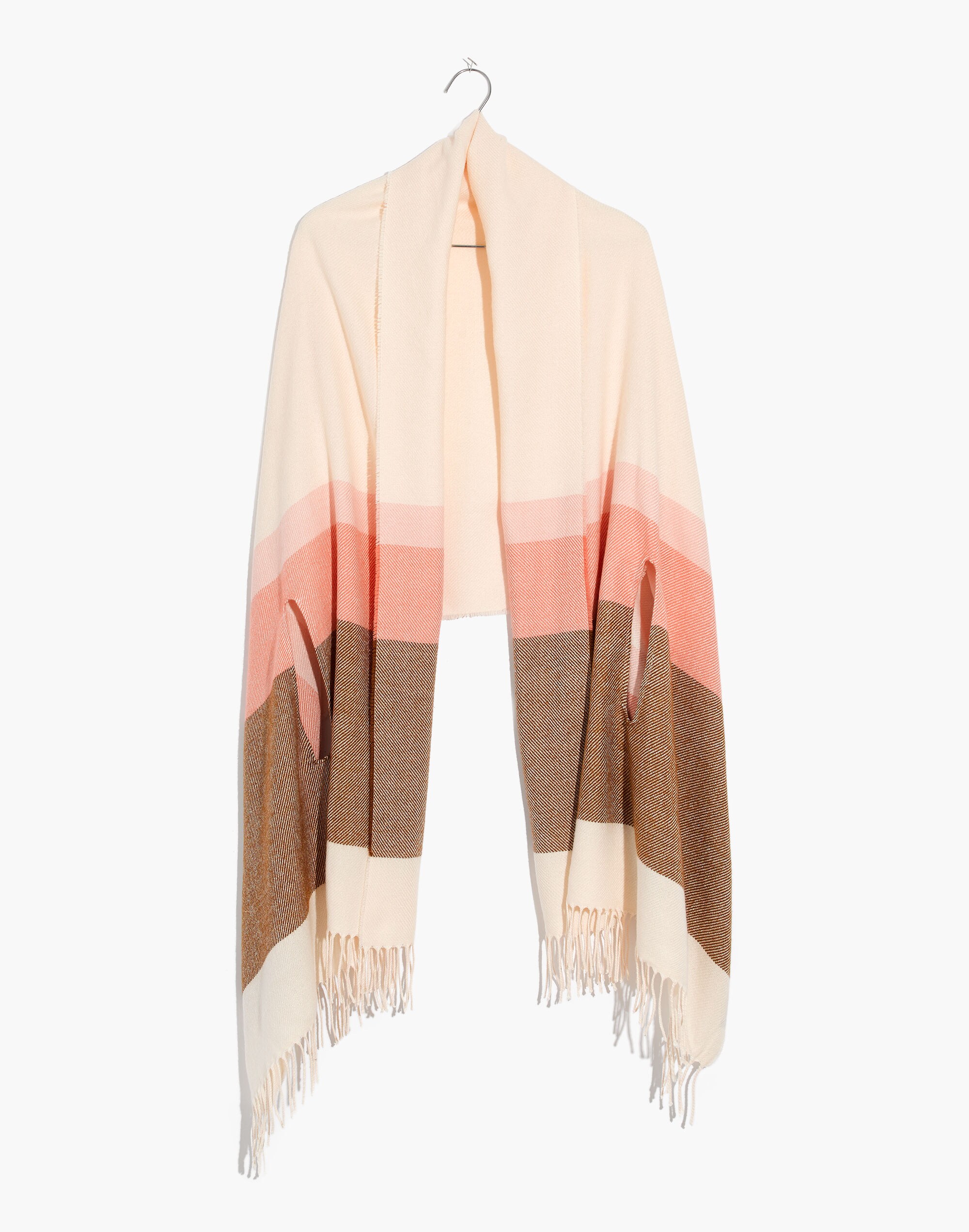 Placed Stripe Cape Scarf