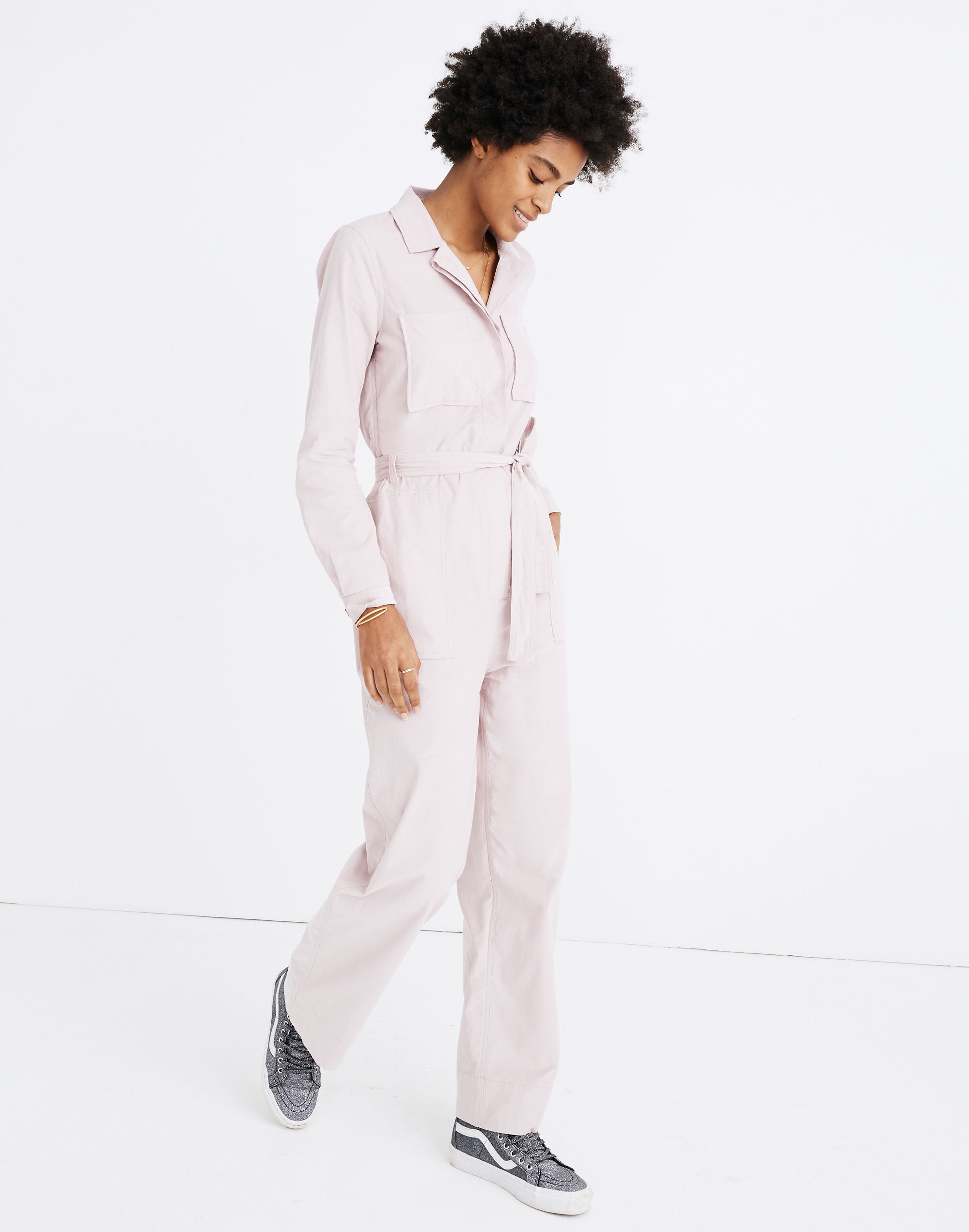Corduroy Belted Jumpsuit