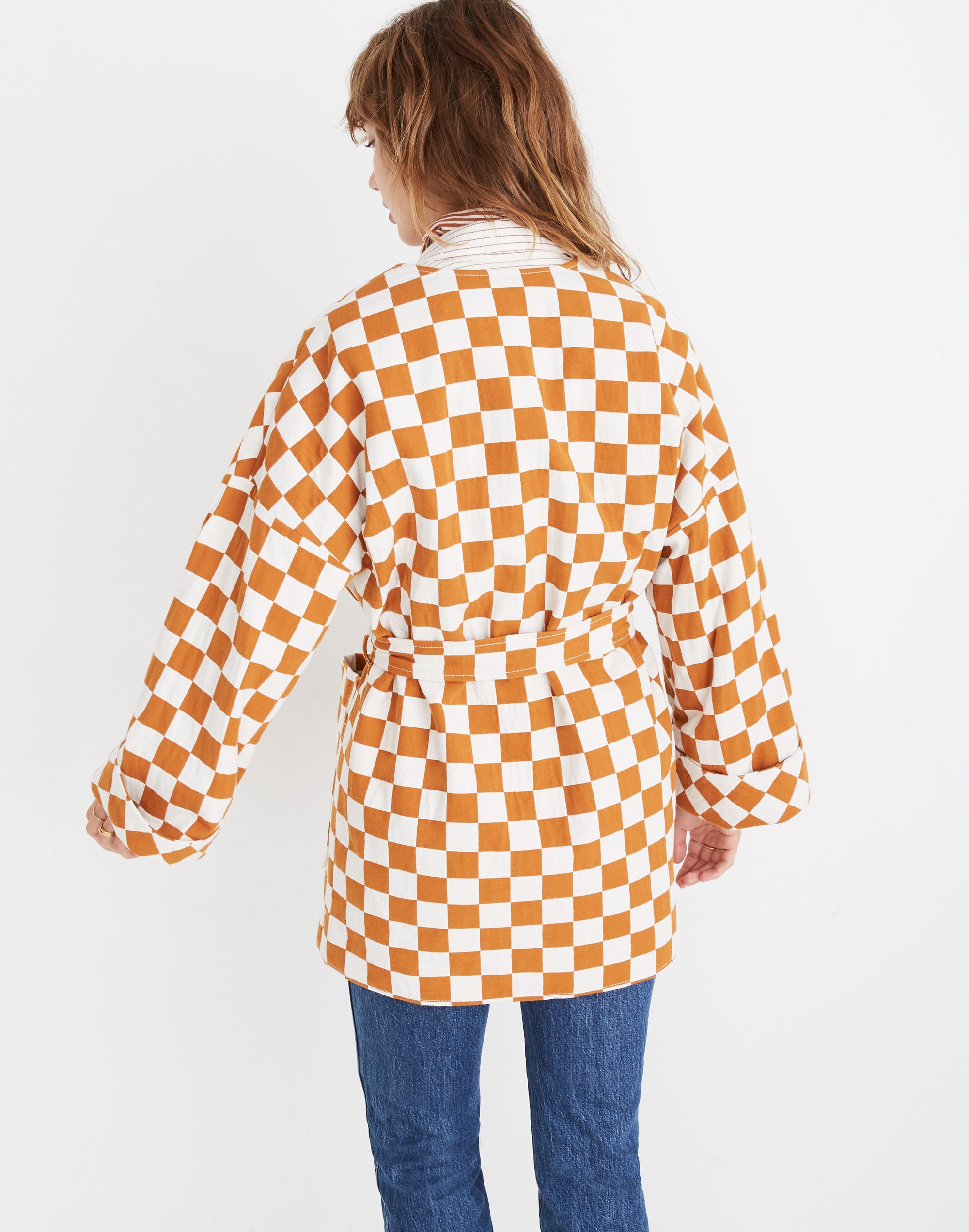 Checkerboard Wrap Jacket