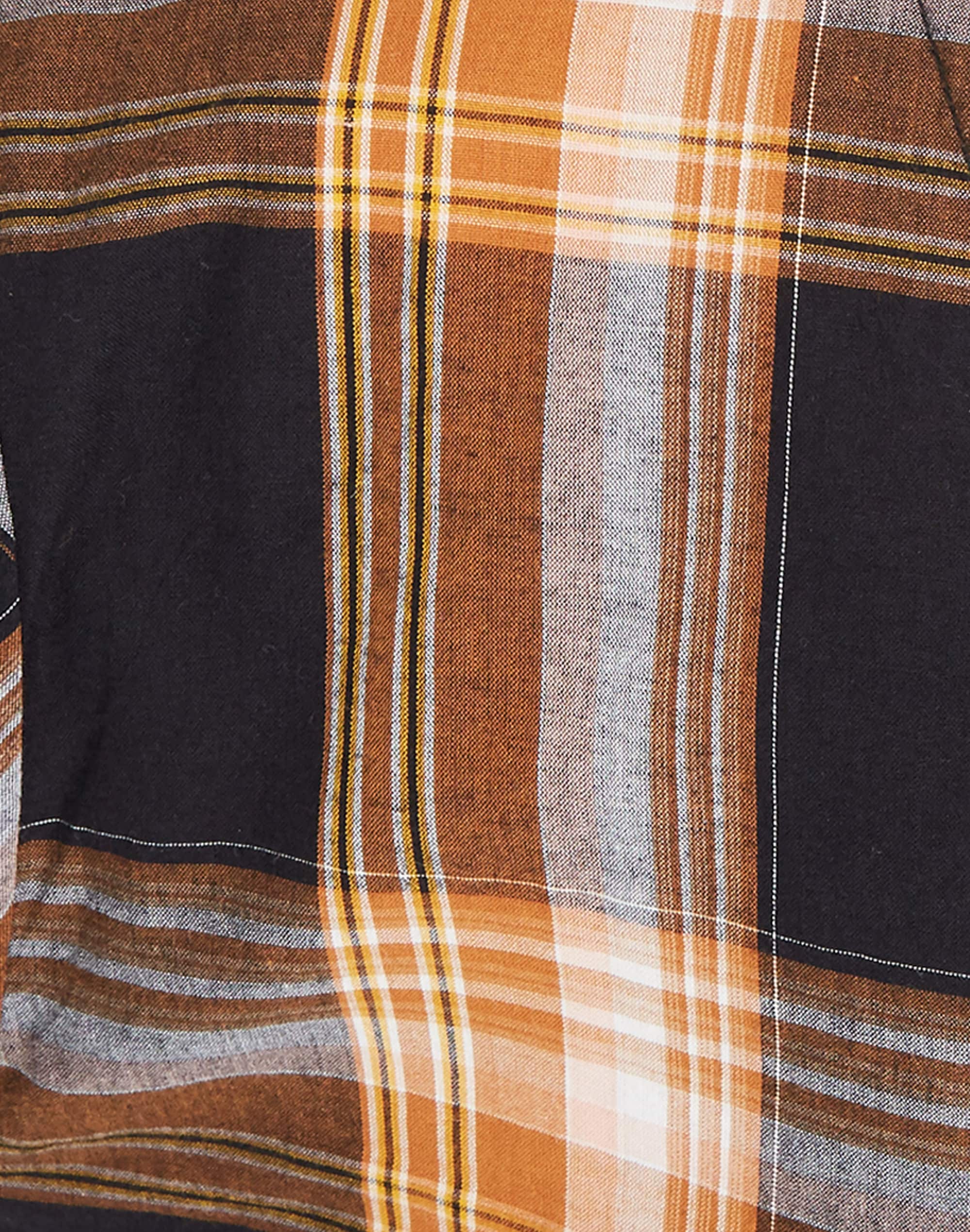 Plaid Tie-Front Keyhole Top