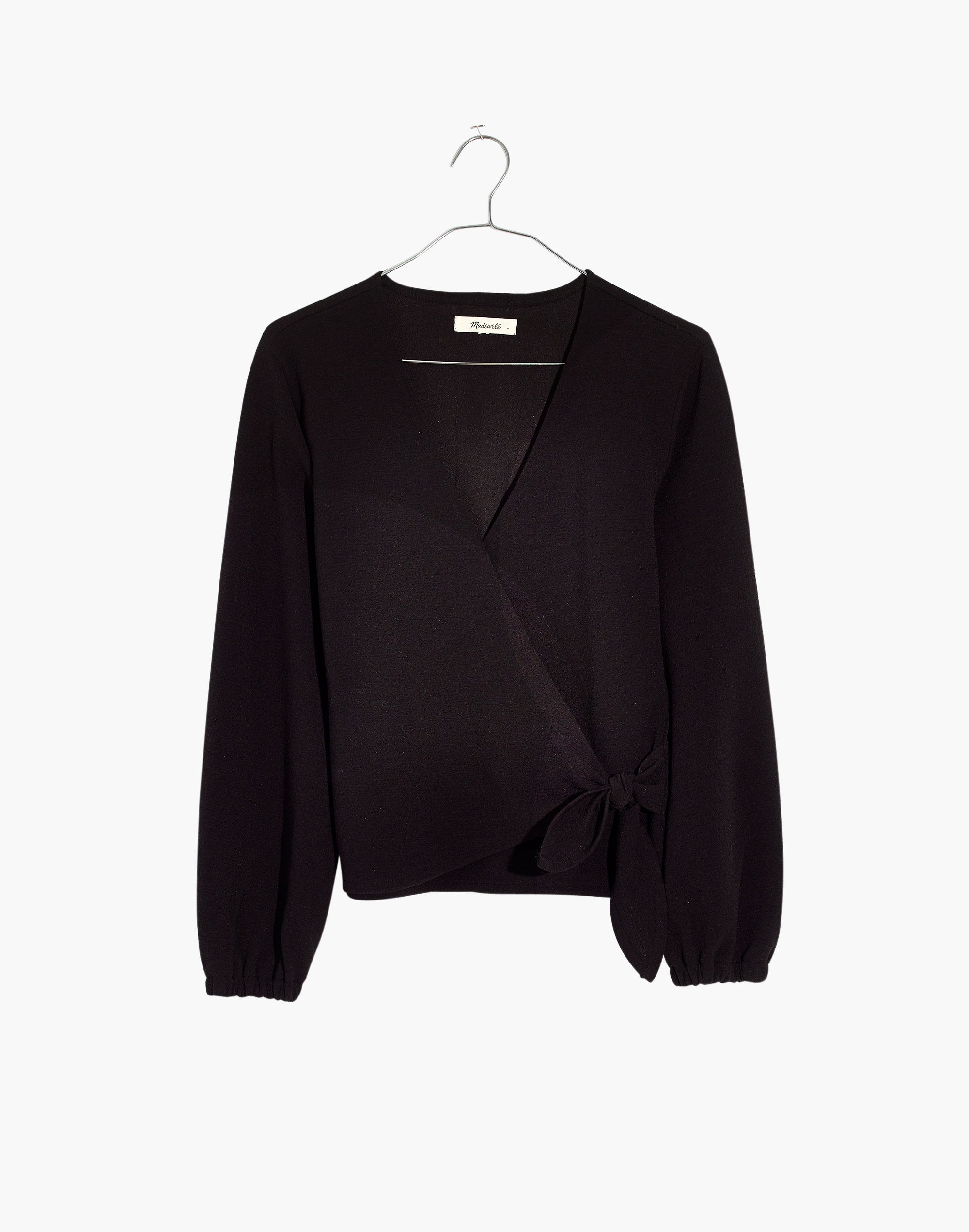 Texture &amp; Thread Crepe Wrap Top