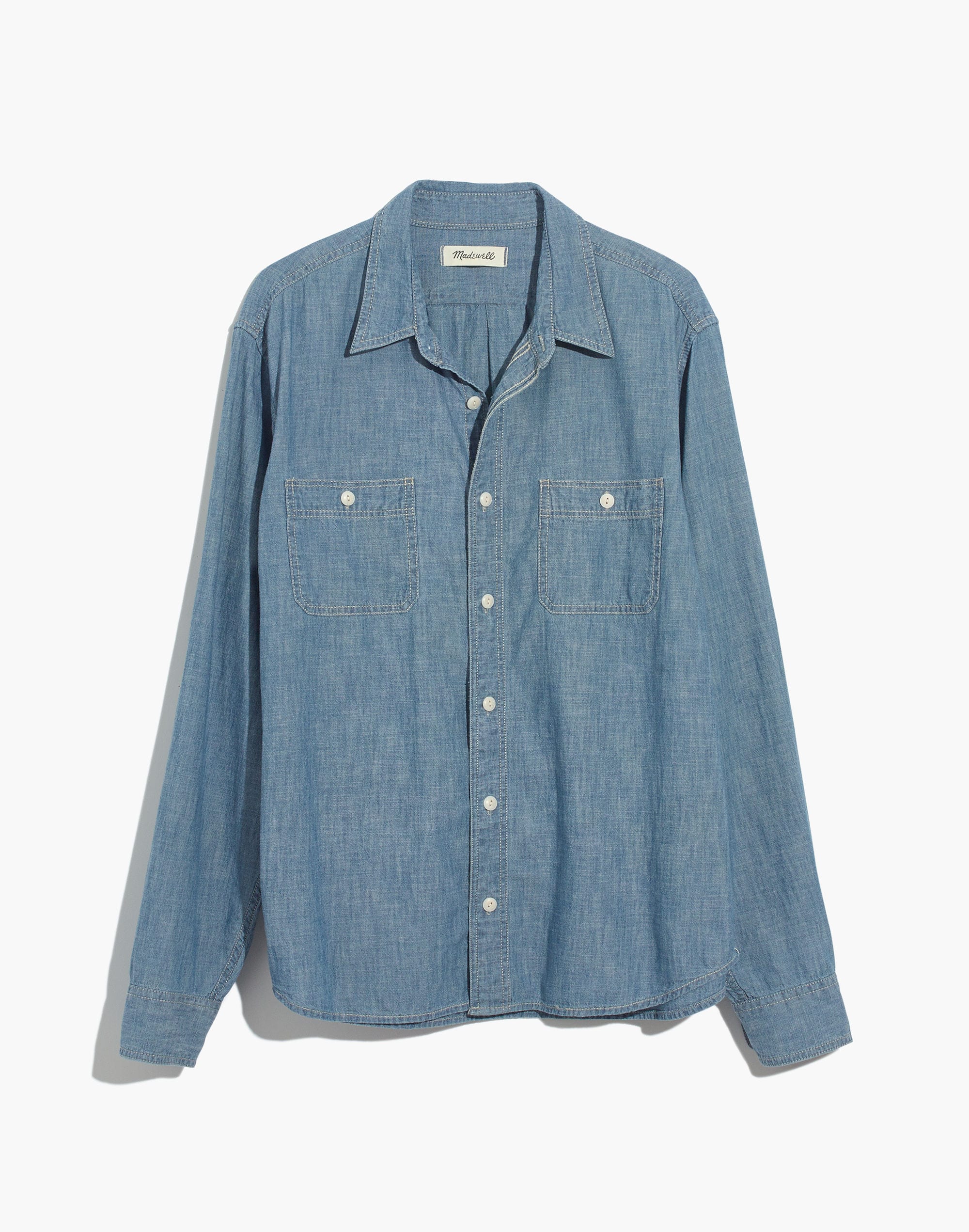 Chambray Button-Down Shirt in Lessing Wash