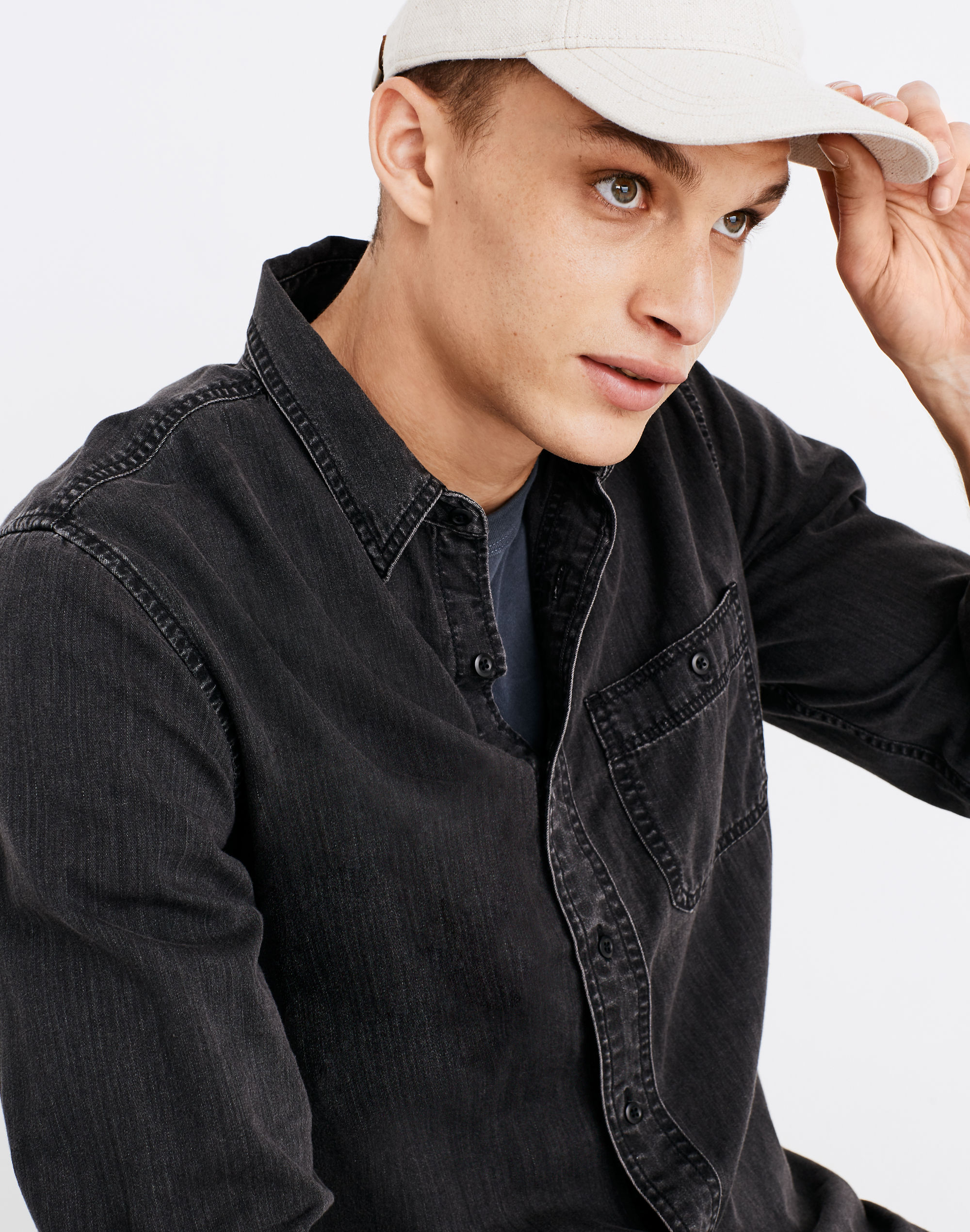Denim Button-Down Shirt in Cutler Wash