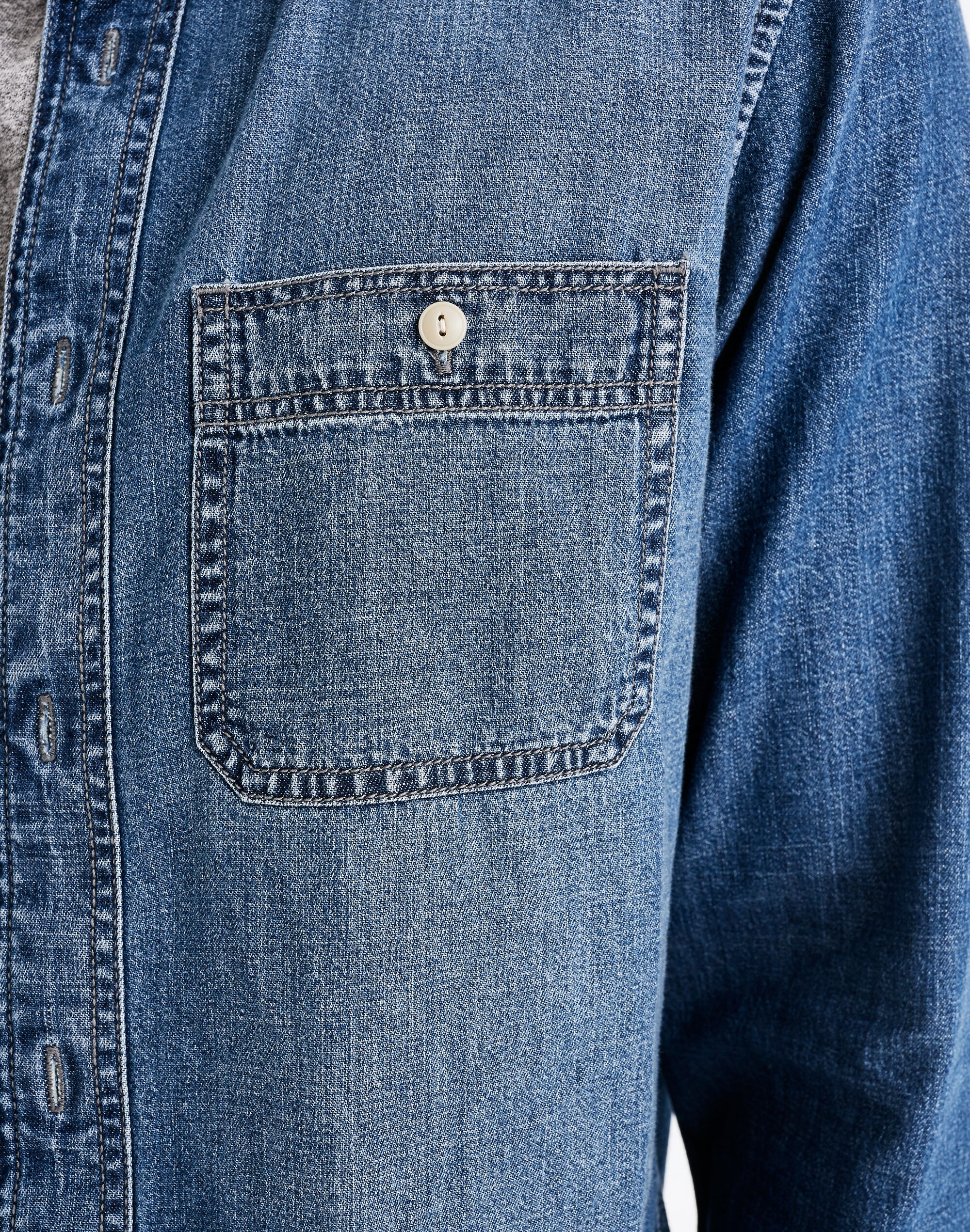 Denim Button-Down Shirt in Newhall Wash