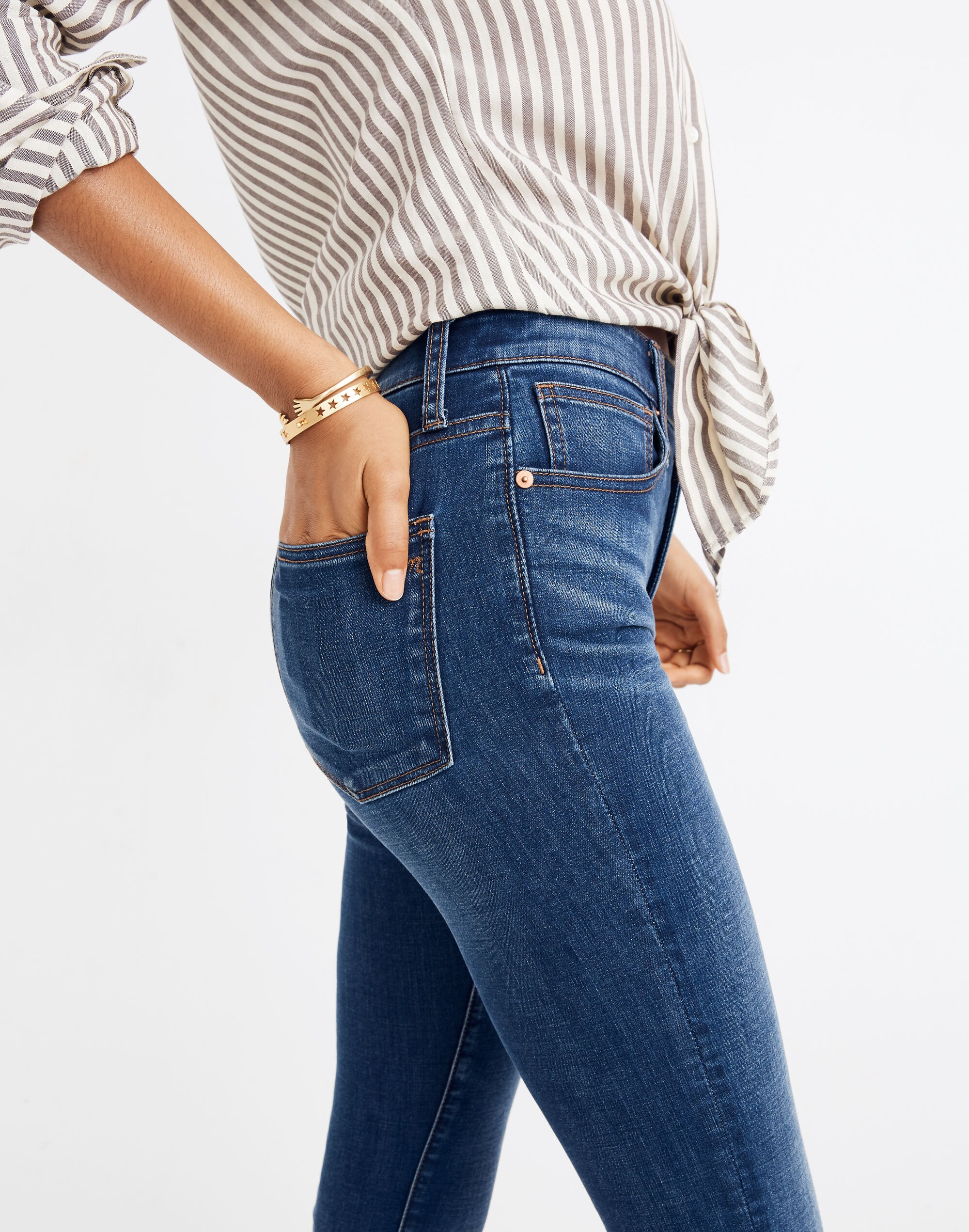Curvy High-Rise Skinny Jeans in Hayes Wash