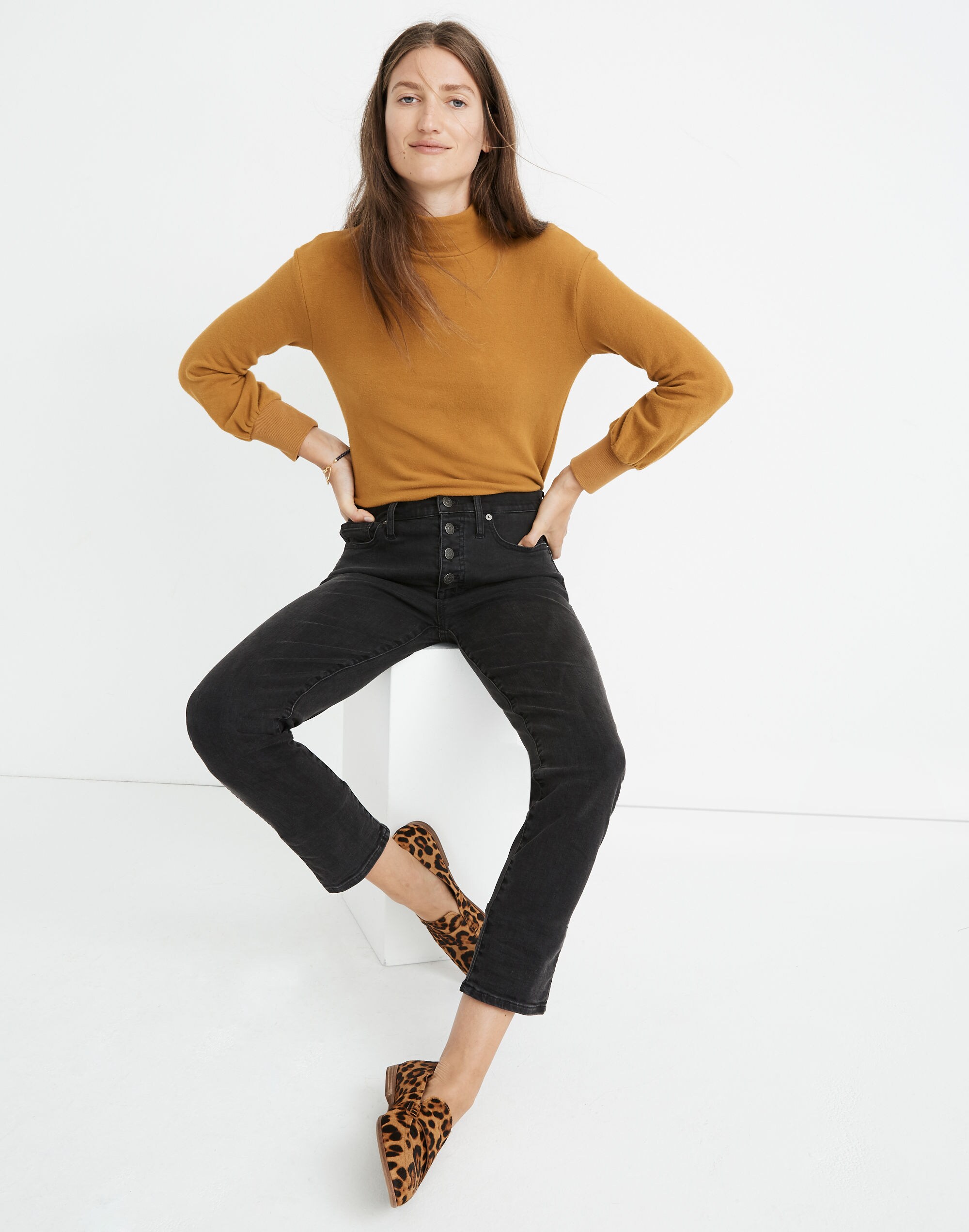 Stovepipe Jeans in Lunar Wash: Button-Front Edition