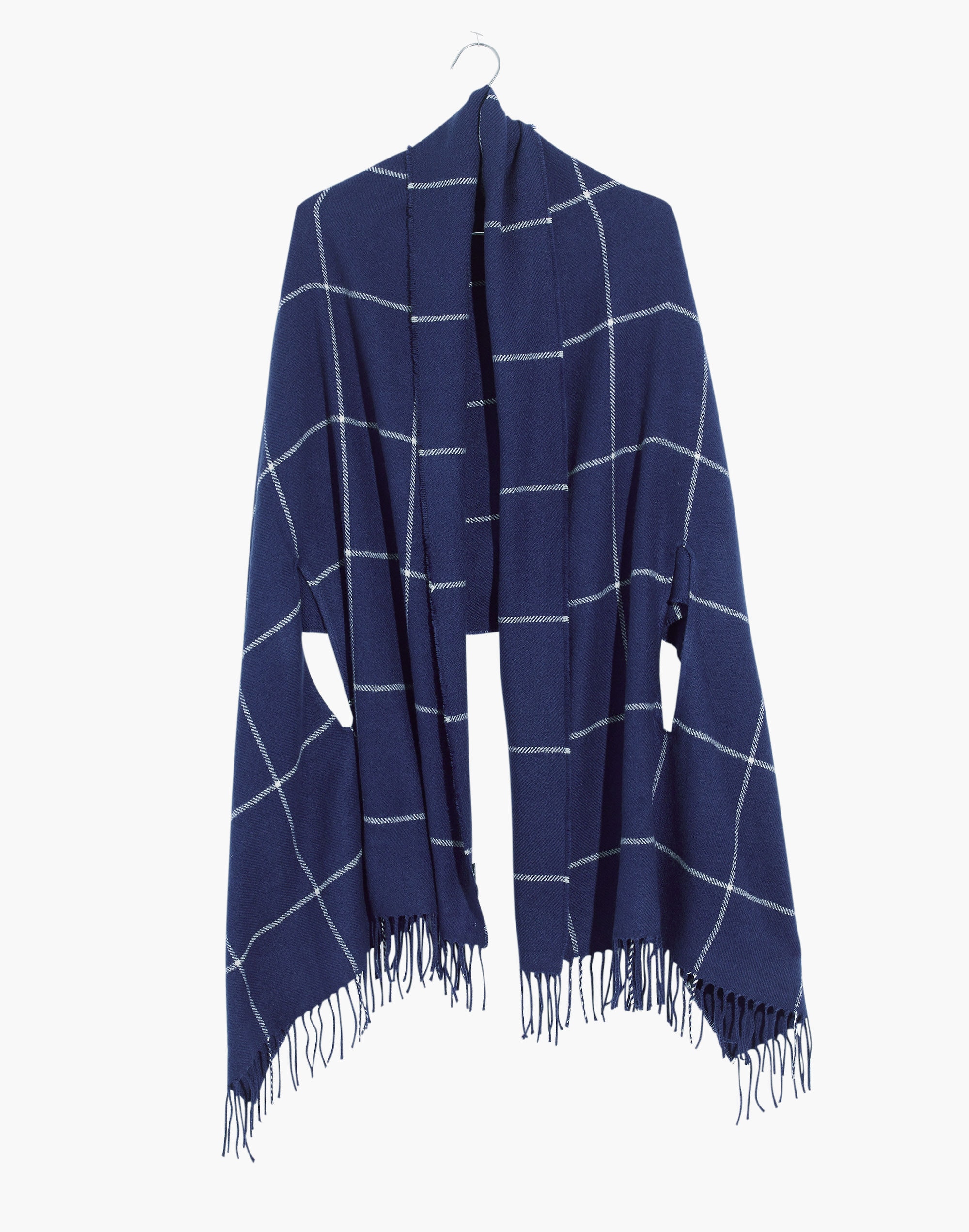 windowpane cape scarf