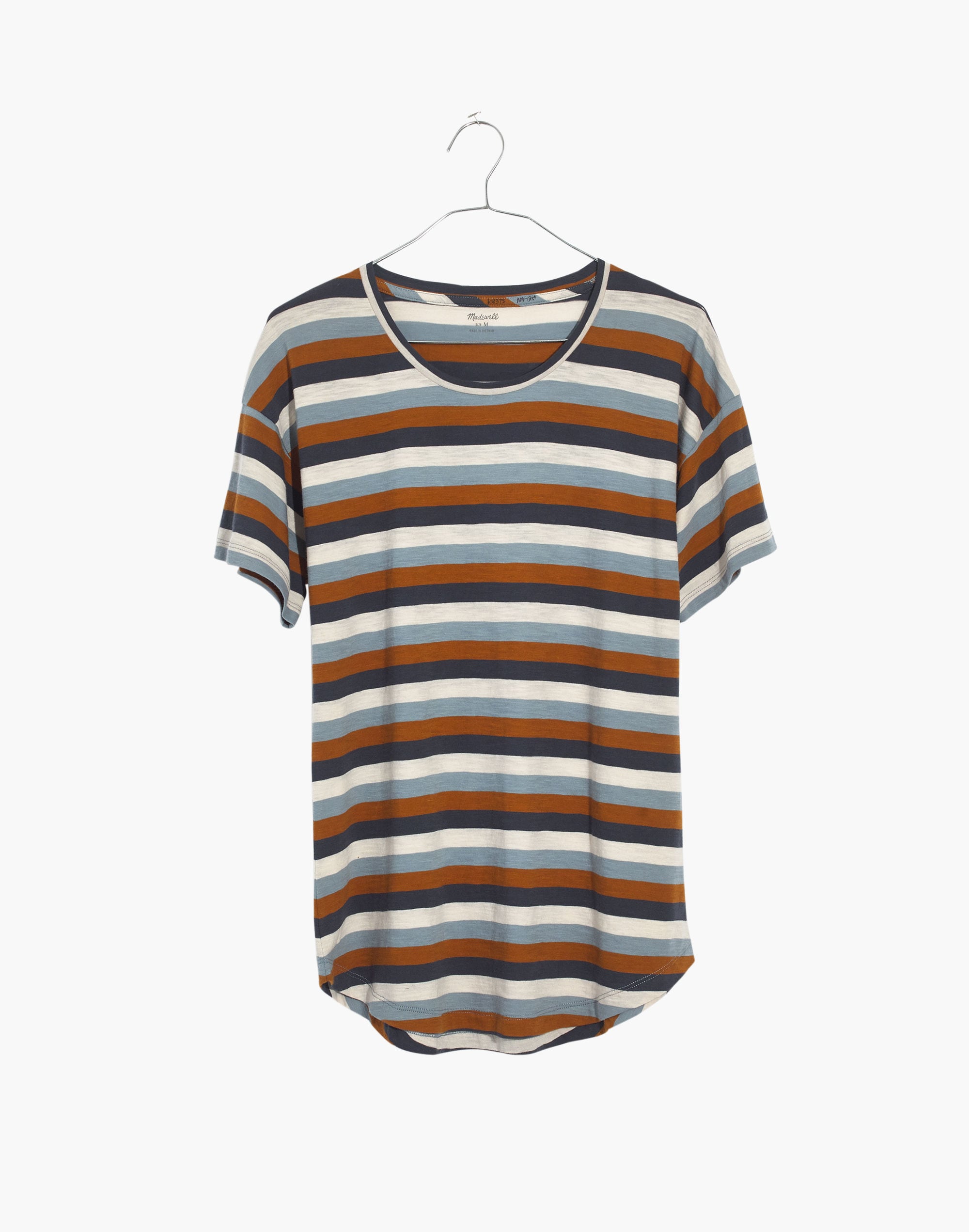 Whisper Cotton Crewneck Tee in Marion Stripe