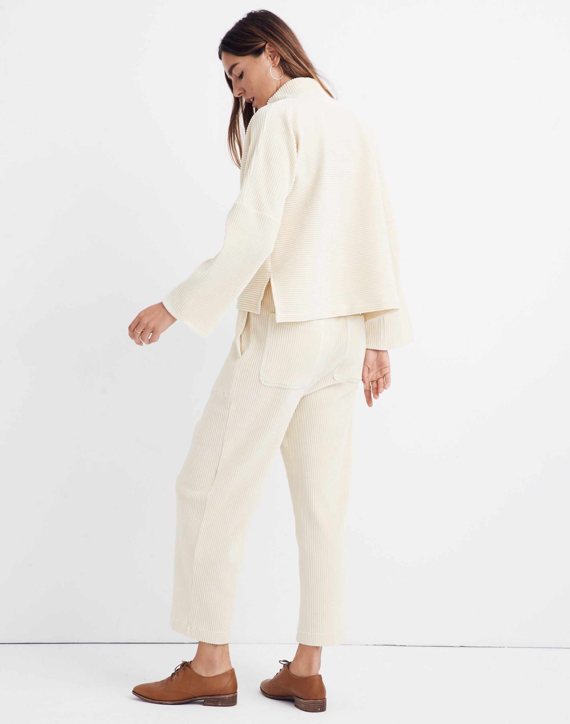 Texture &amp; Thread Velour Corduroy Mockneck Top