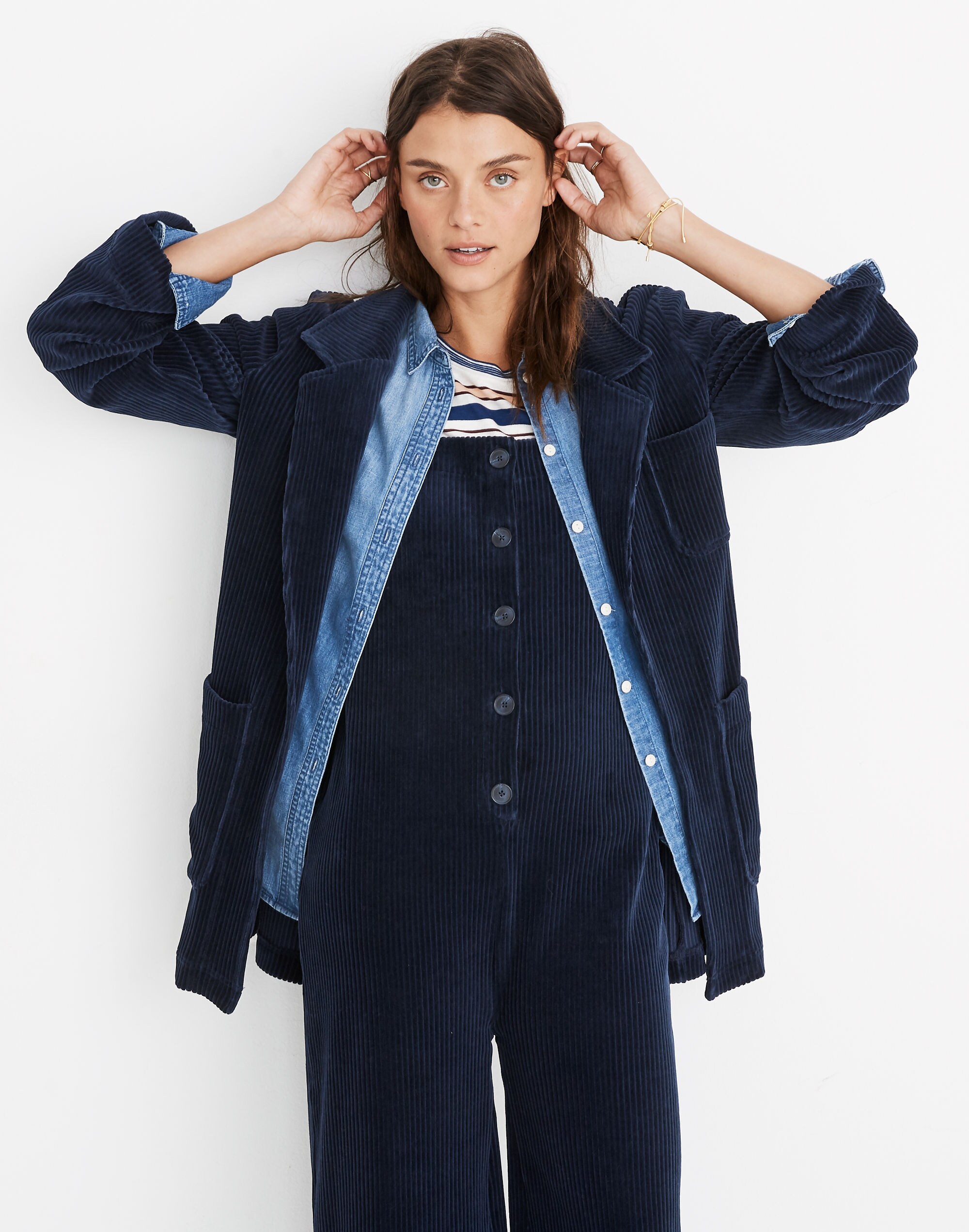 Texture &amp; Thread Velour Corduroy Blazer