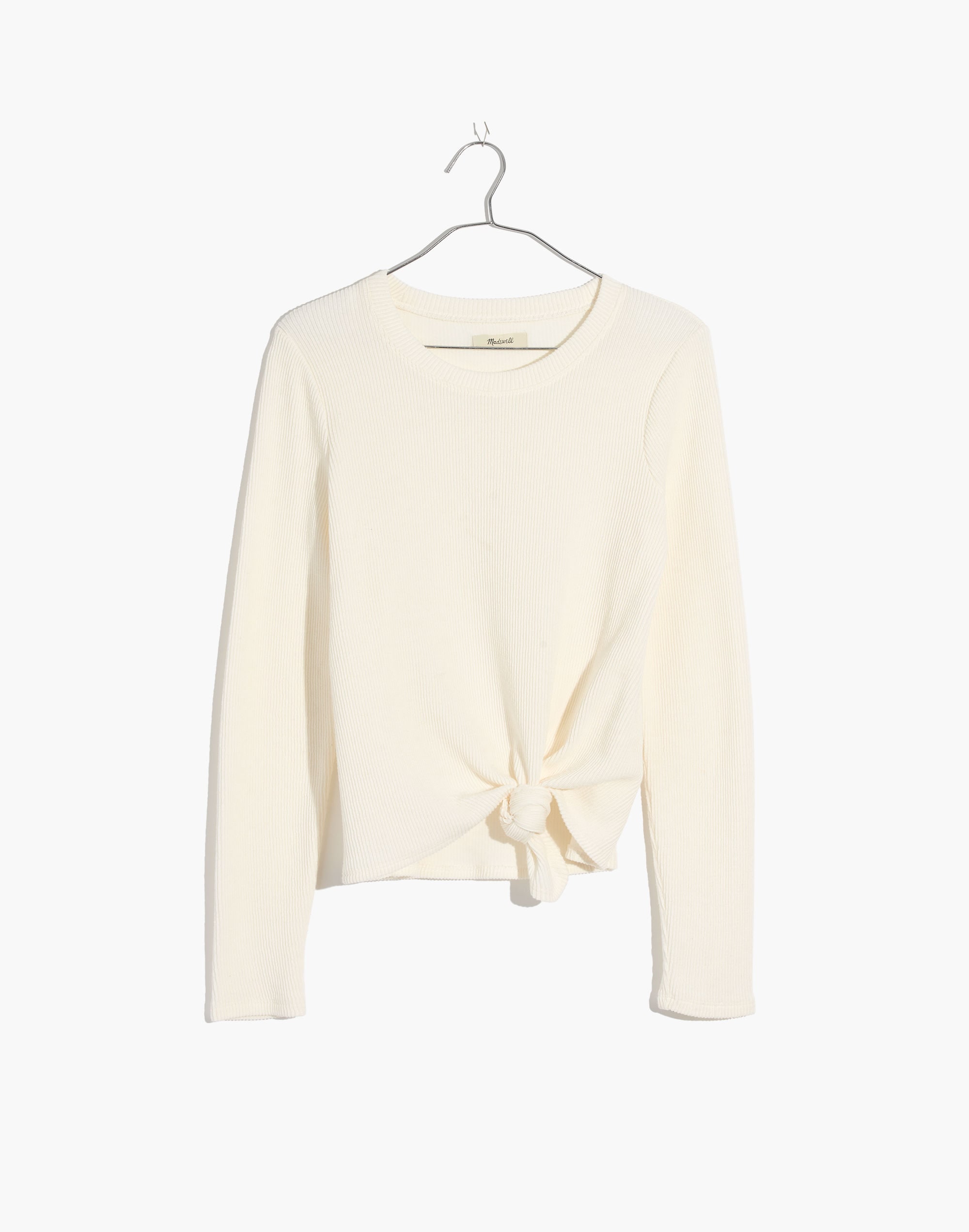 Texture &amp; Thread Jacquard Knot-Front Top