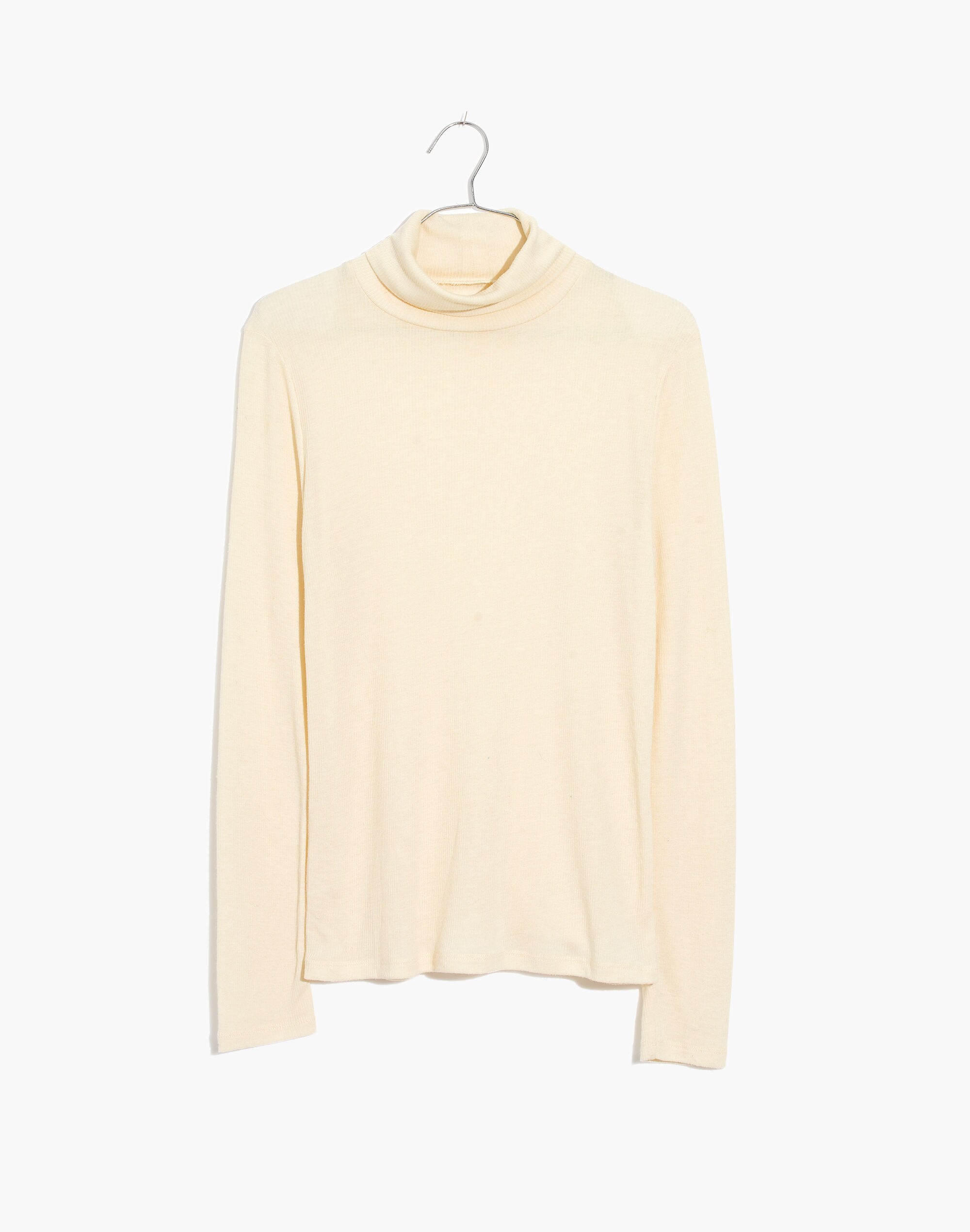 Fine Ribbed Turtleneck Top