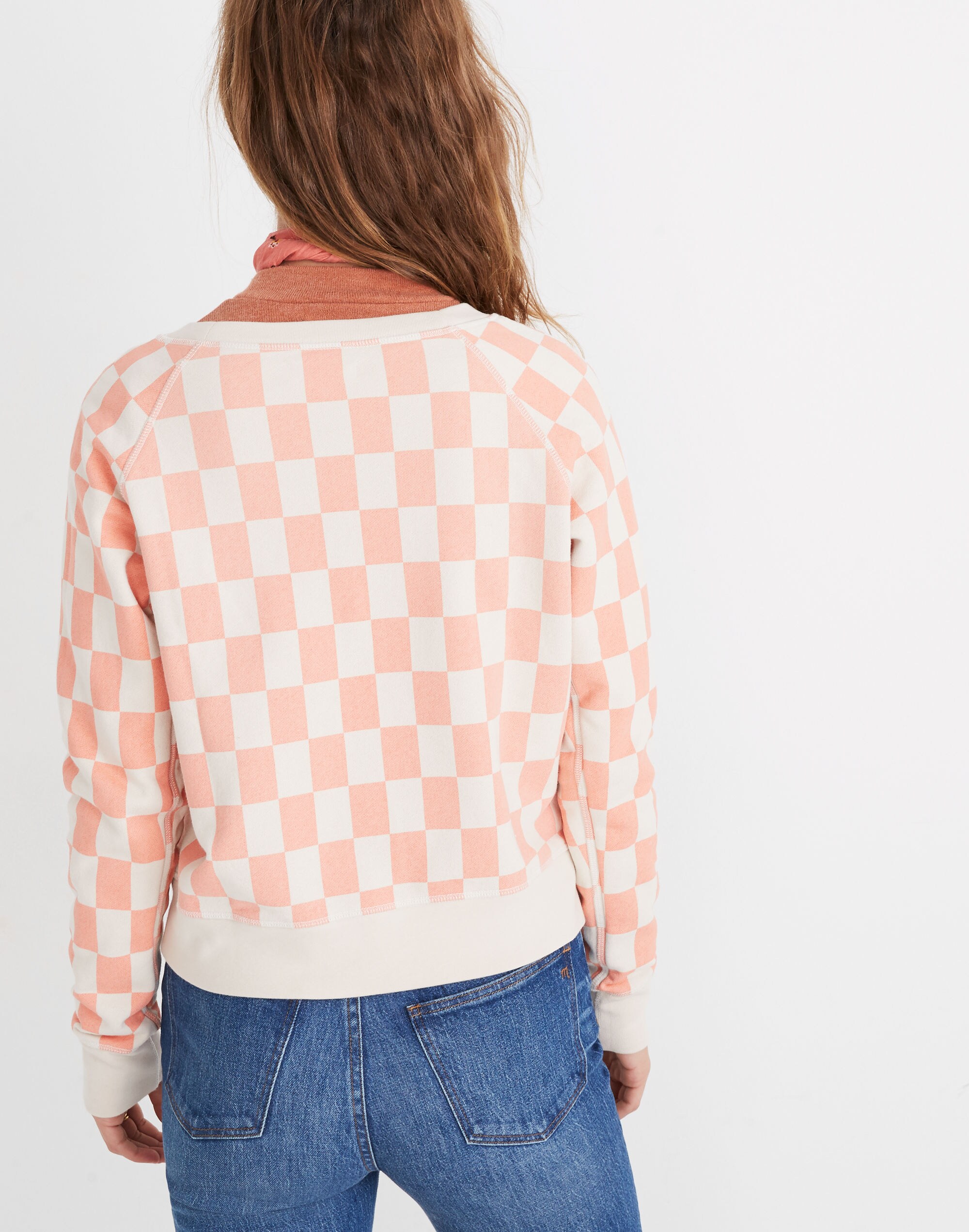 Checkerboard Shrunken Sweatshirt