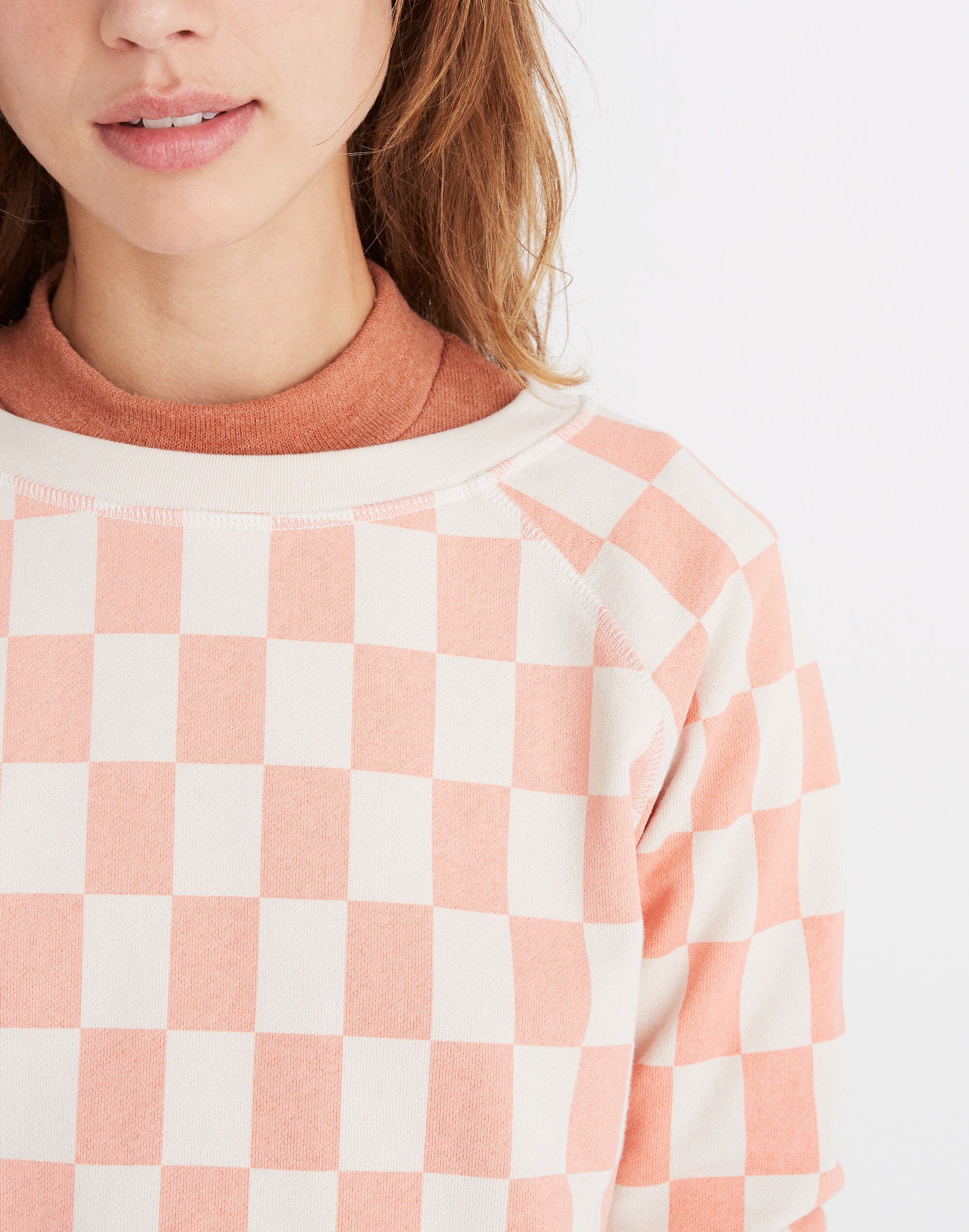 Checkerboard Shrunken Sweatshirt