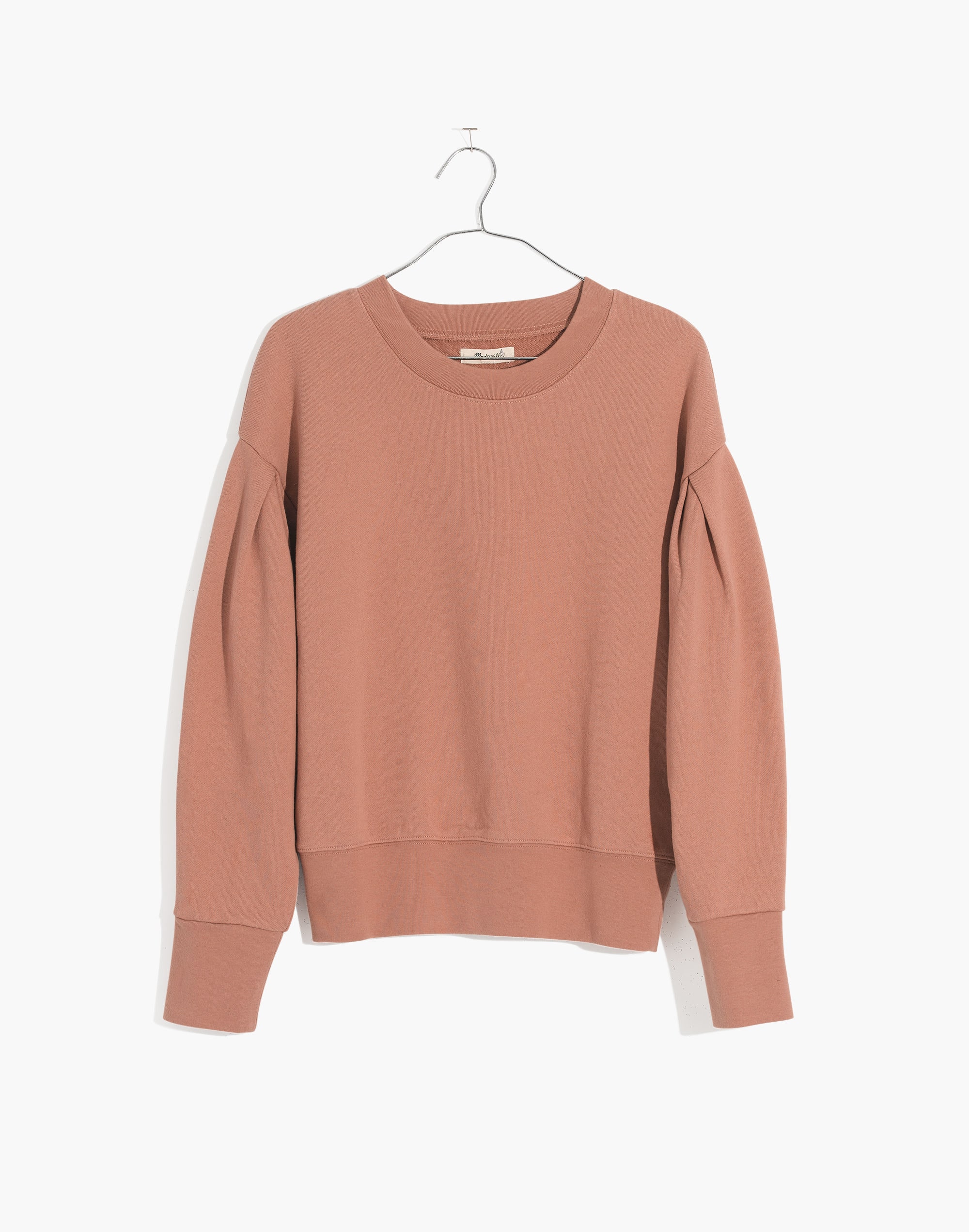 pleat-sleeve sweatshirt