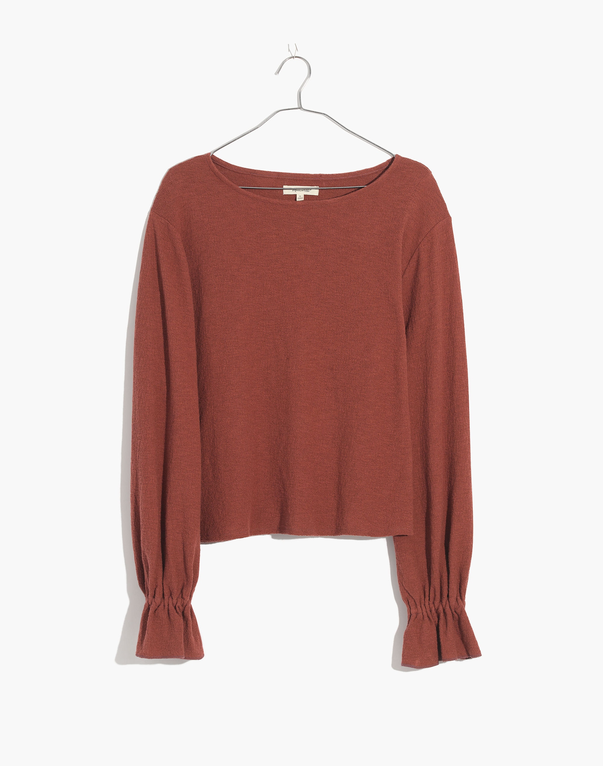 Texture &amp; Thread Ruffle-Cuff Top