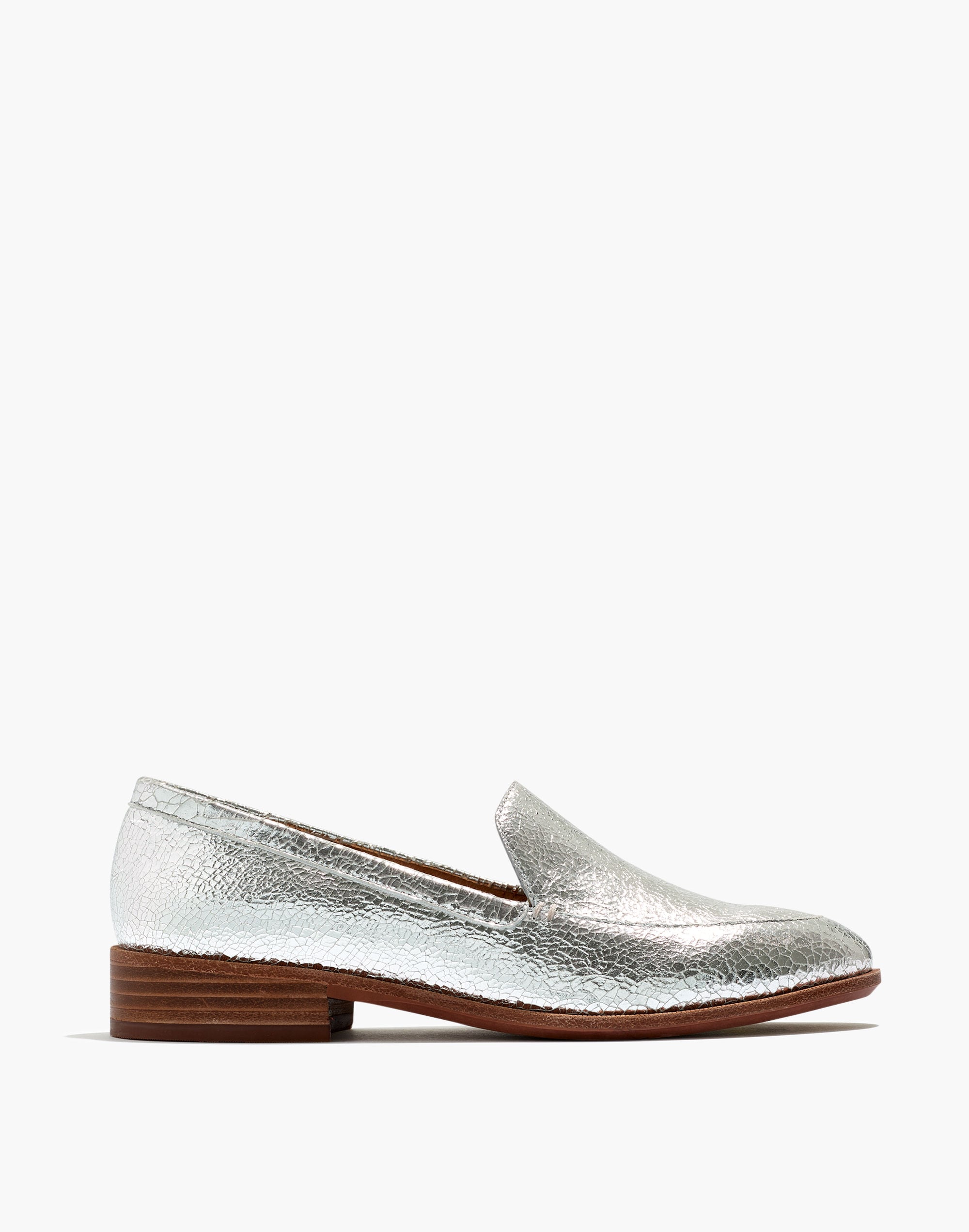 The Frances Loafer in Crackle Metallic