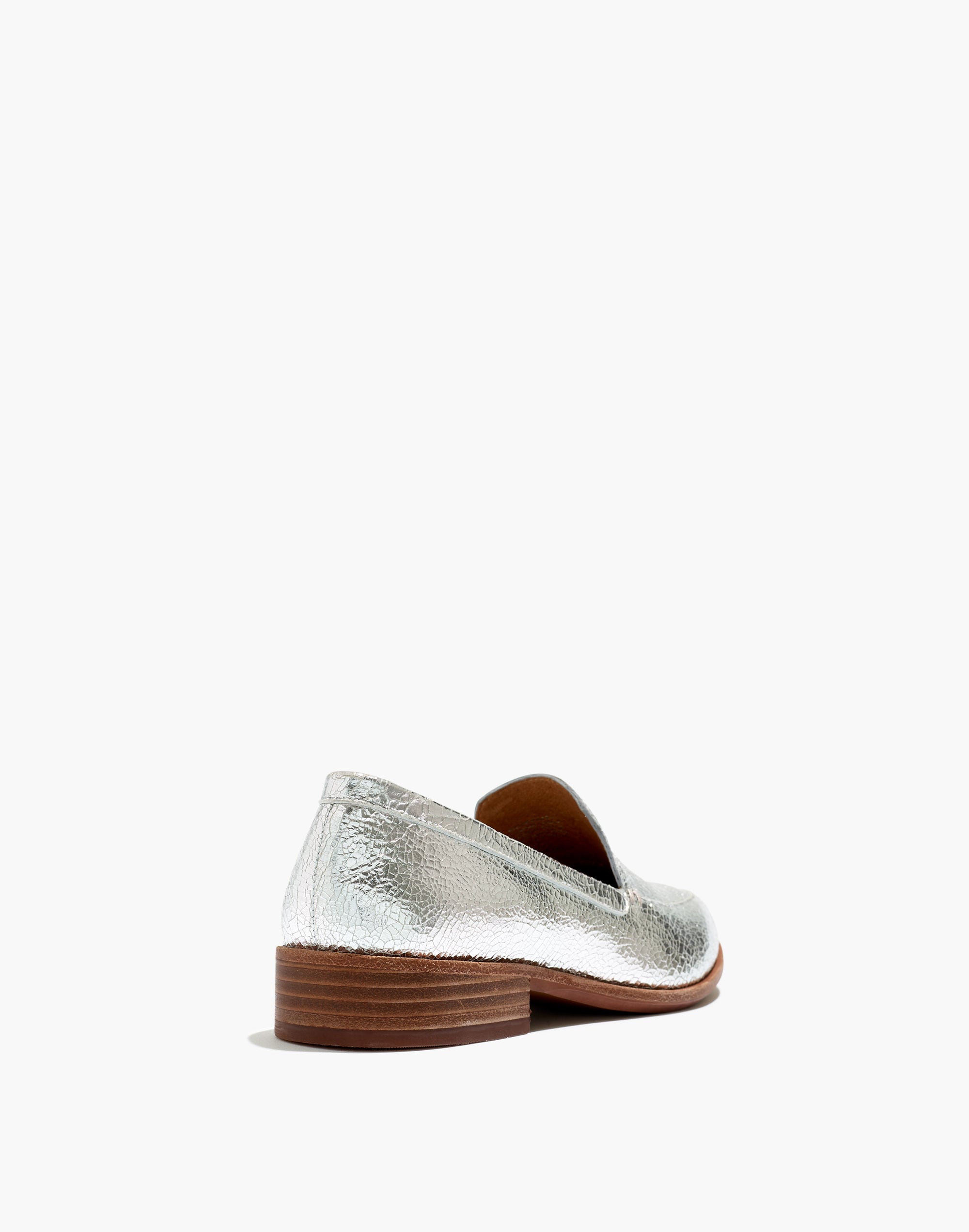The Frances Loafer in Crackle Metallic
