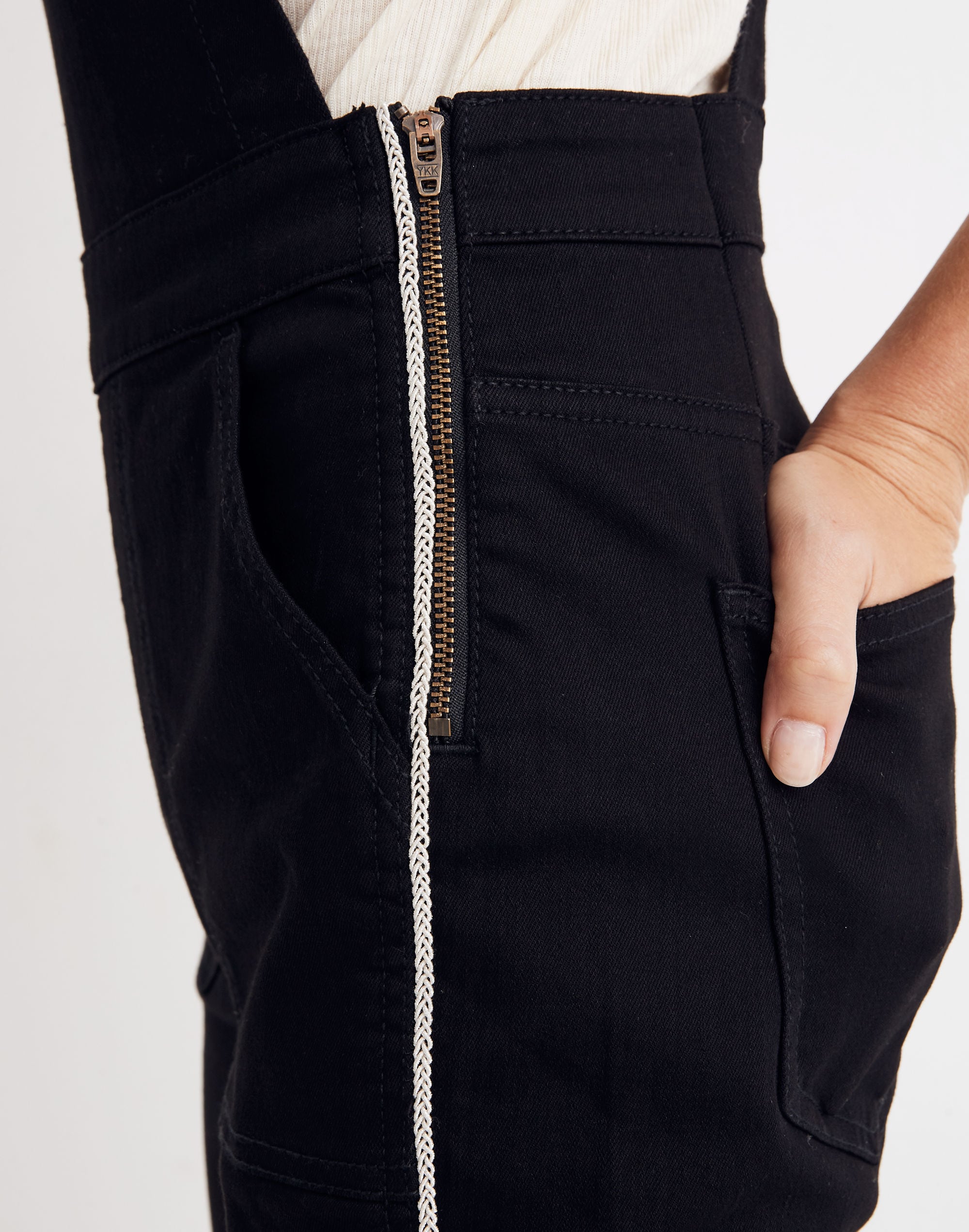 Skinny Overalls: Metallic Piping Edition