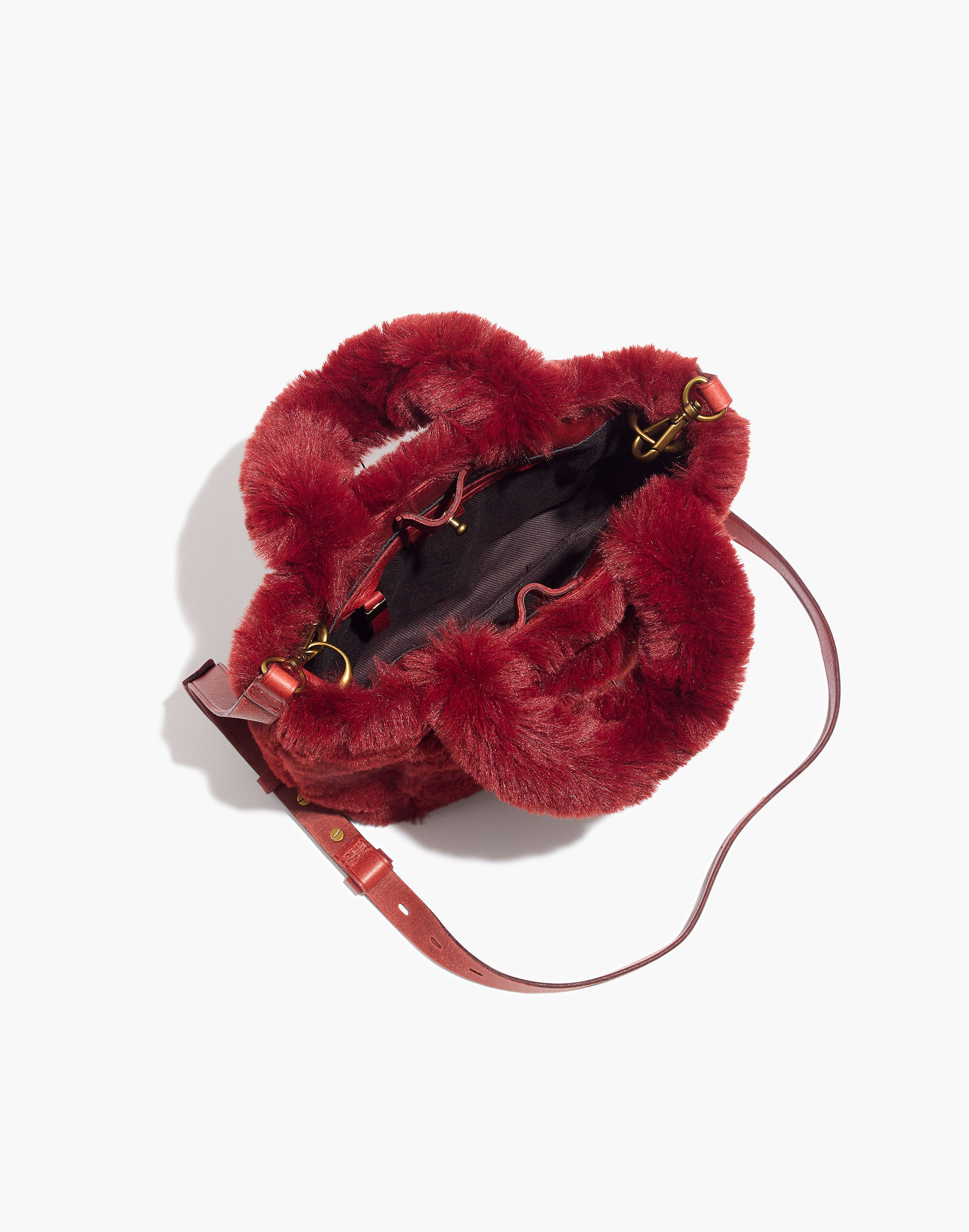 The Small Transport Crossbody in Faux Fur