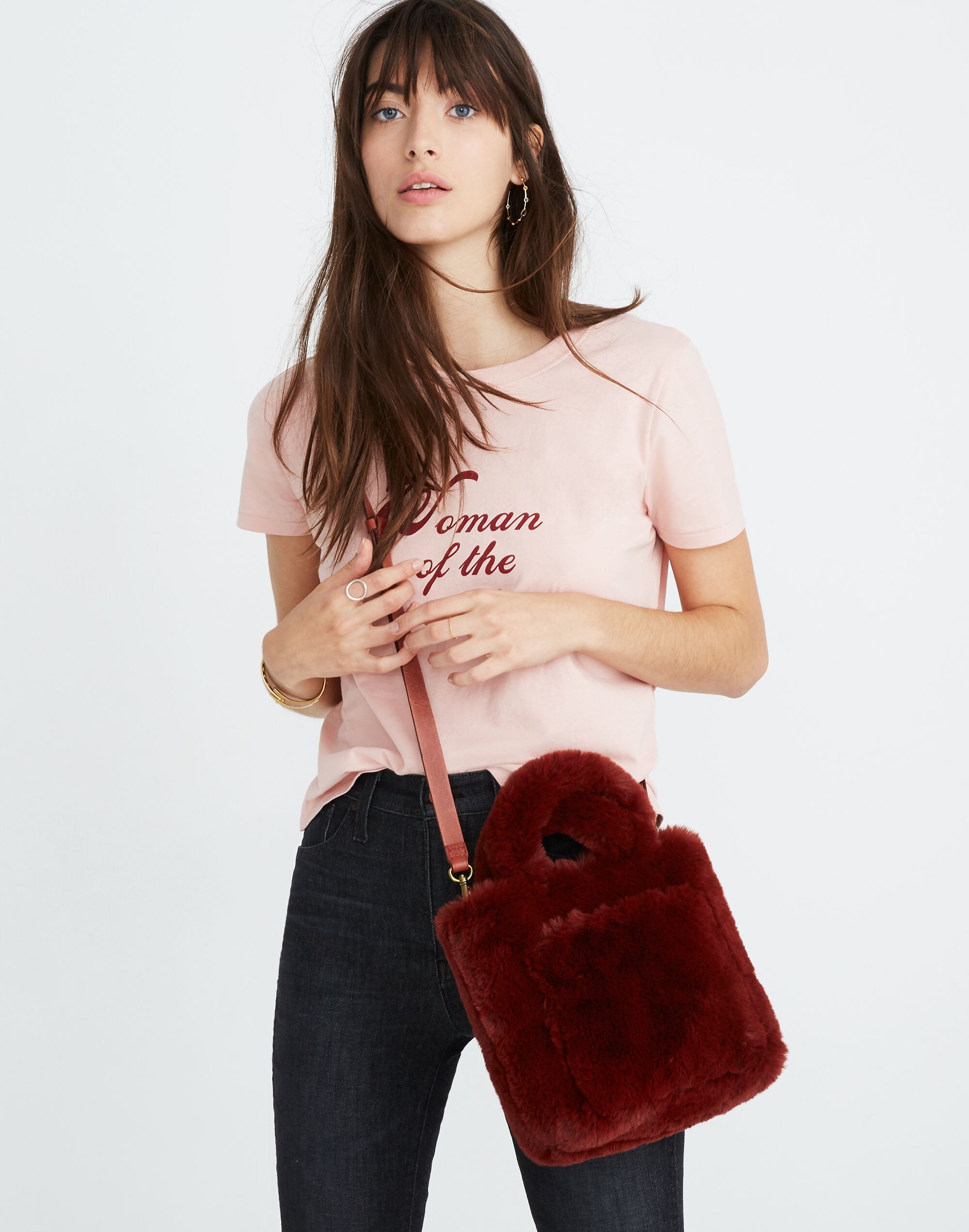 The Small Transport Crossbody in Faux Fur